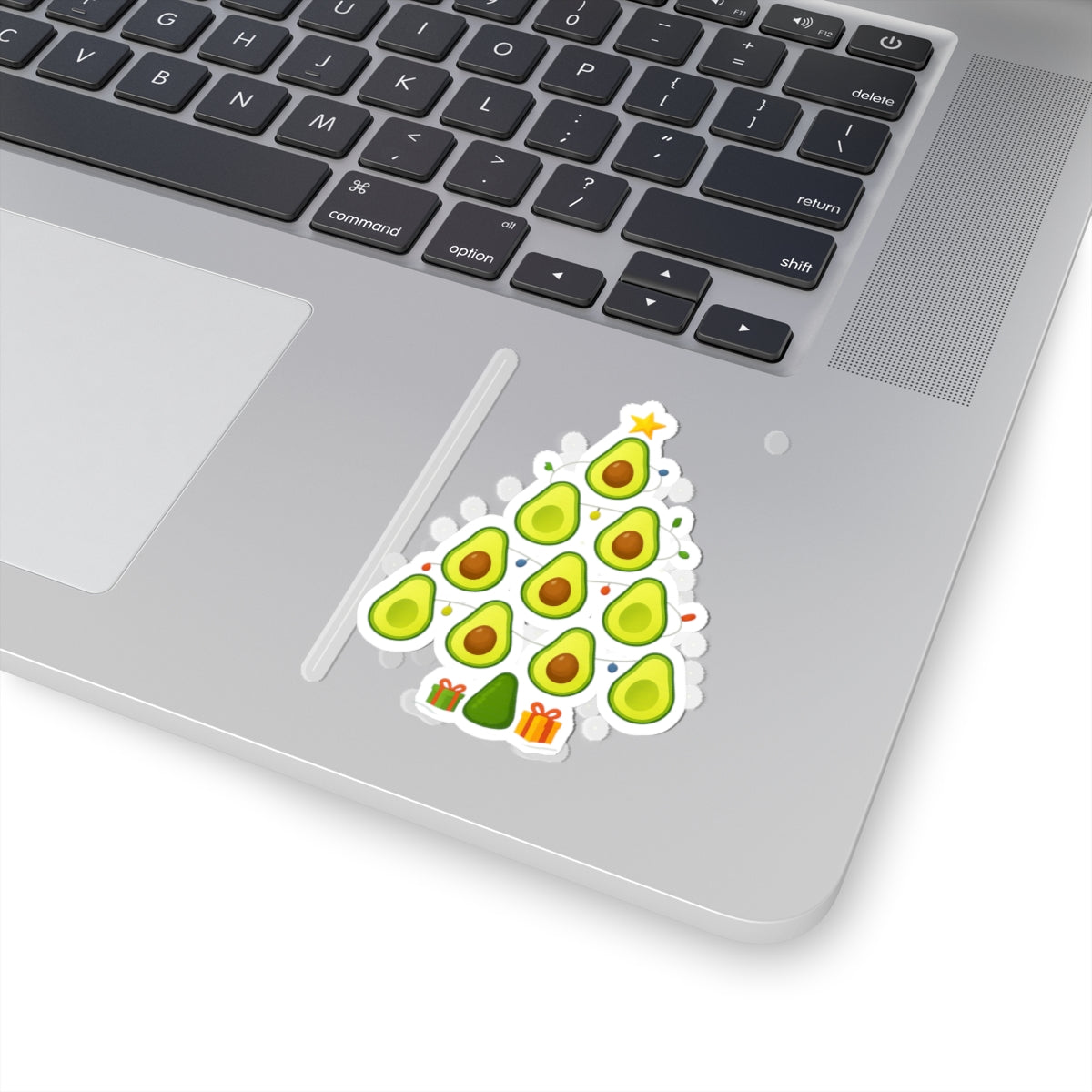Avocado Christmas Tree Sticker — Festive Kiss-Cut Avocado Holiday Decal