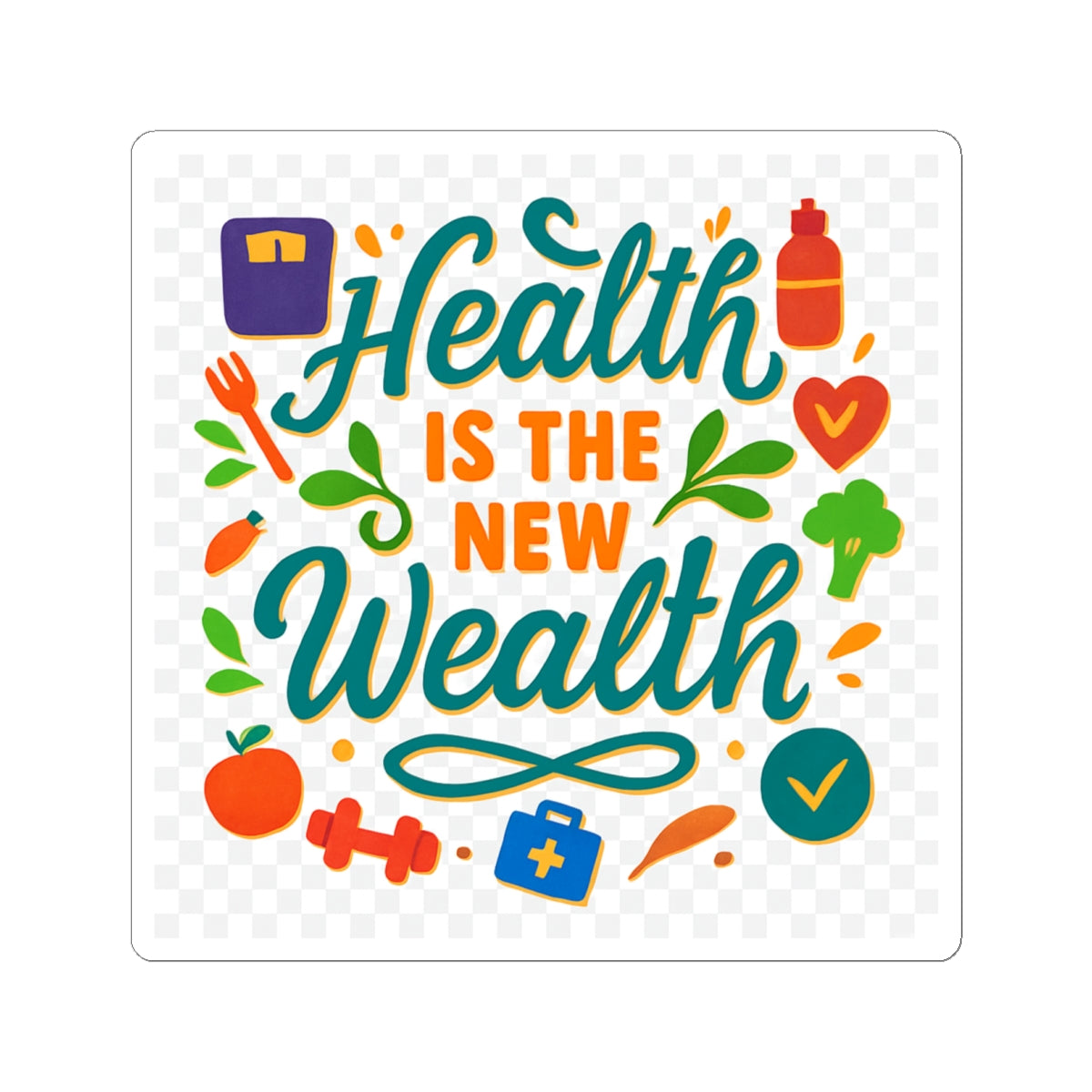 Health is the New Wealth Stickers, Motivational Stickers, Wellness Reminder Decals, Fitness Enthusiast Gifts, Healthy Lifestyle Accessories