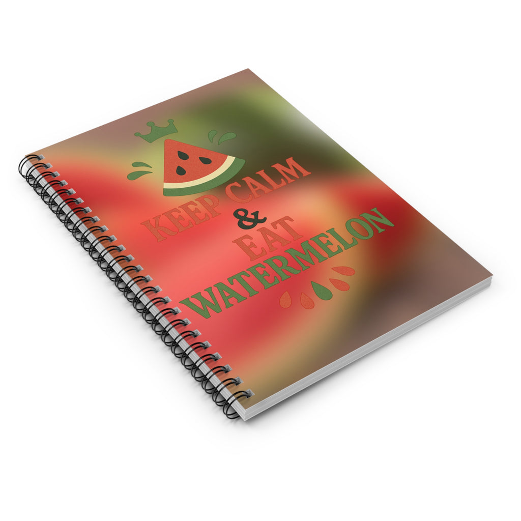Keep Calm Watermelon Notebook - Fun Gift for Students, Journal for Summer, Cute Stationery, Back to School, Gift for Food Lovers