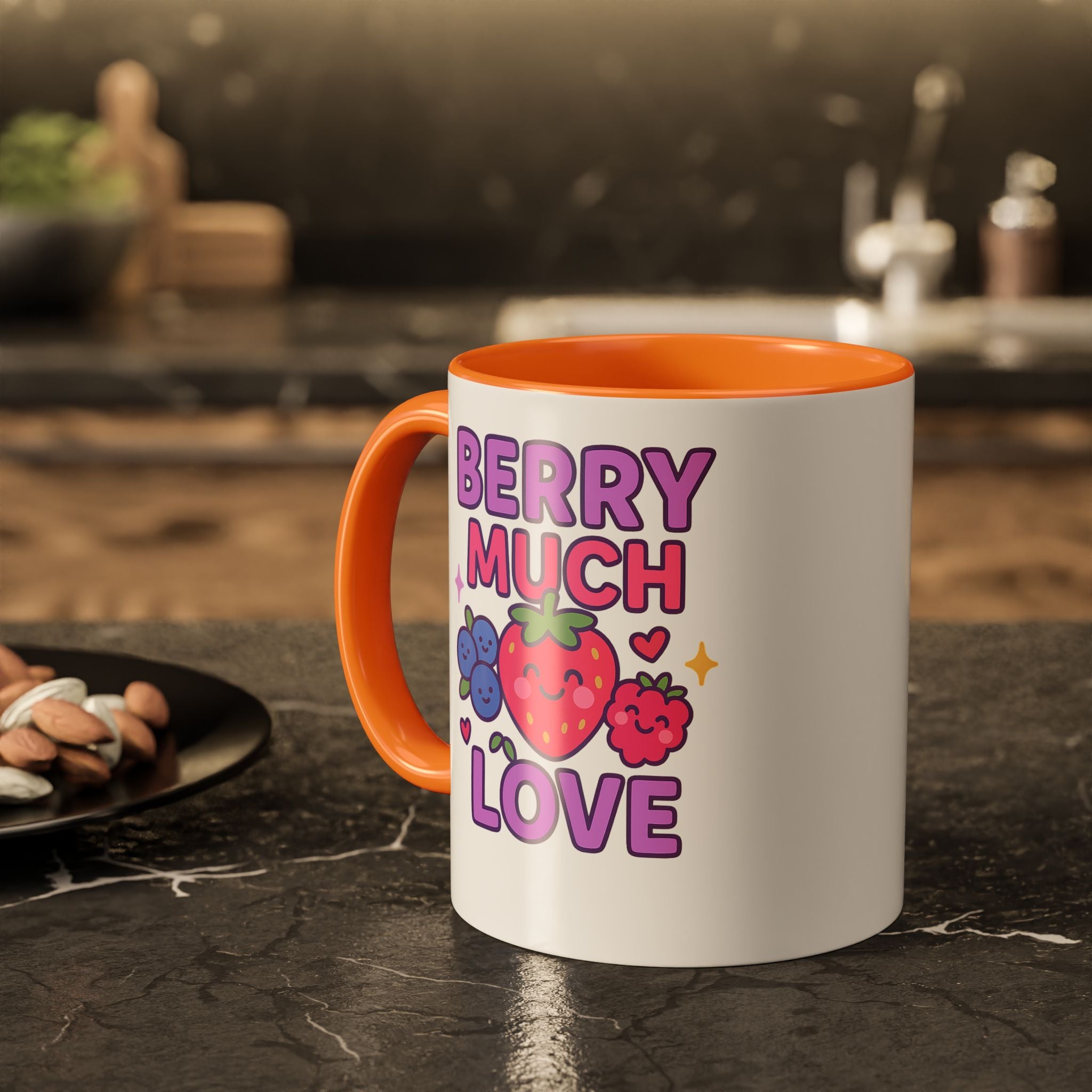 Berry Much Love Mug — Cute Fruit Cartoon Coffee Cup (11oz & 15oz)