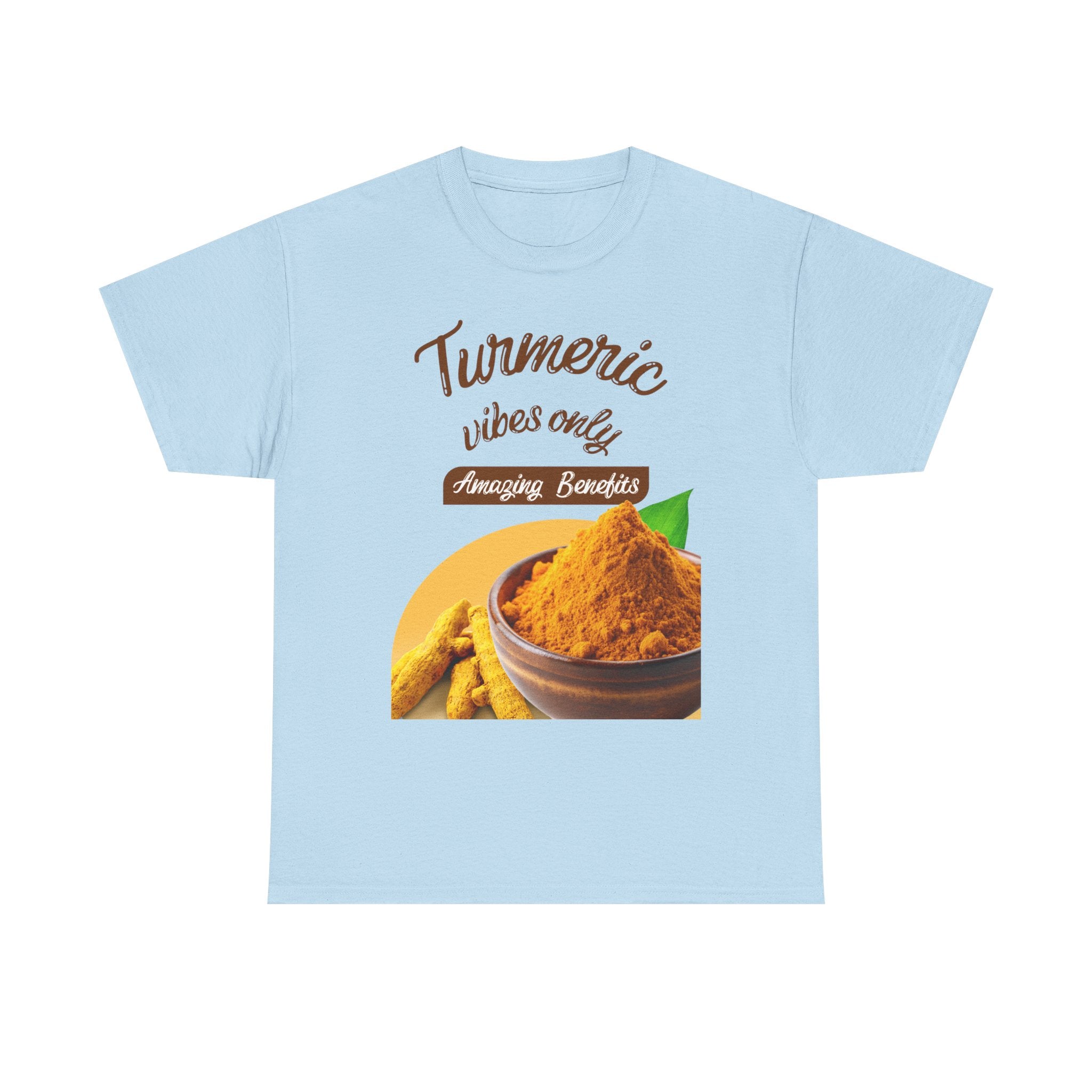 Turmeric Vibes Only Tee, Relaxed Unisex Cotton Shirt for Wellness Lovers, Great for Gifts, Health & Wellness Events, Casual Everyday Wear