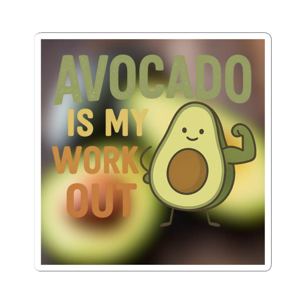 Fitness Avocado Stickers, Trendy Workout Decals, Cute Laptop Stickers, Motivational Gift for Gym Lovers, Avocado Is My Workout