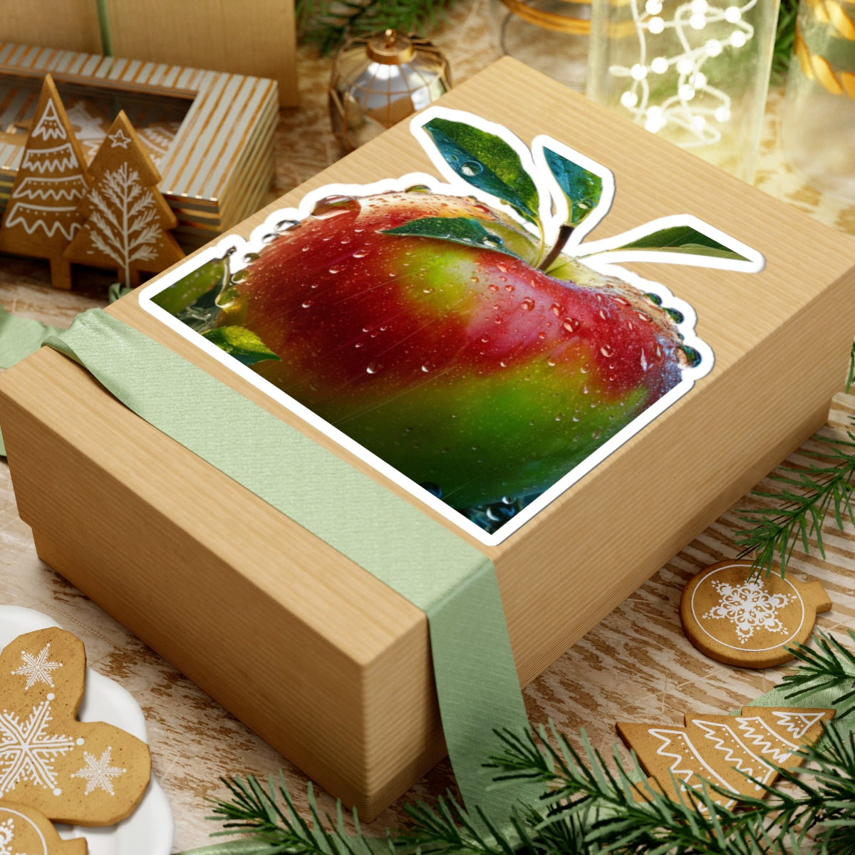 Vibrant Apple Kiss-Cut Stickers - Perfect for Laptops, Journals, Water Bottles, Gifts, and Home Decor
