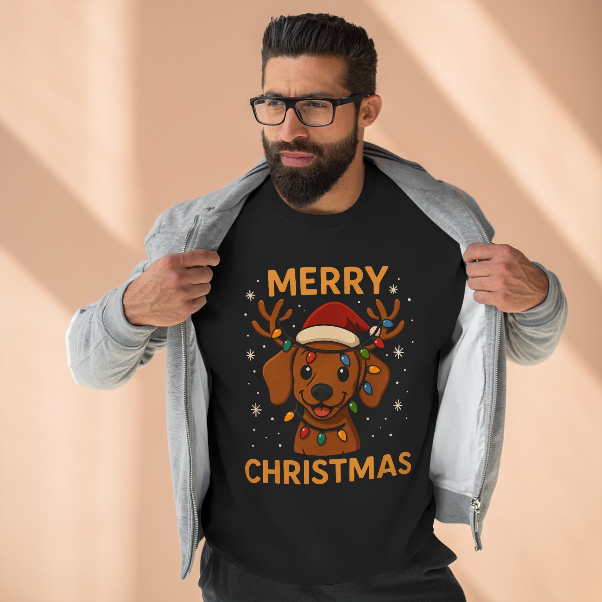 Christmas Dog Sweatshirt - Merry Christmas Reindeer Puppy Crewneck