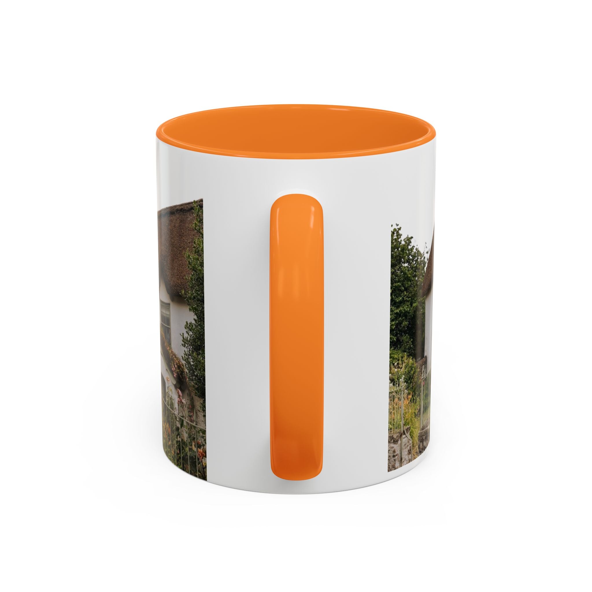 Thatched Cottage Photo Mug (11oz & 15oz) — Cozy English Cottage Scenic Coffee Cup