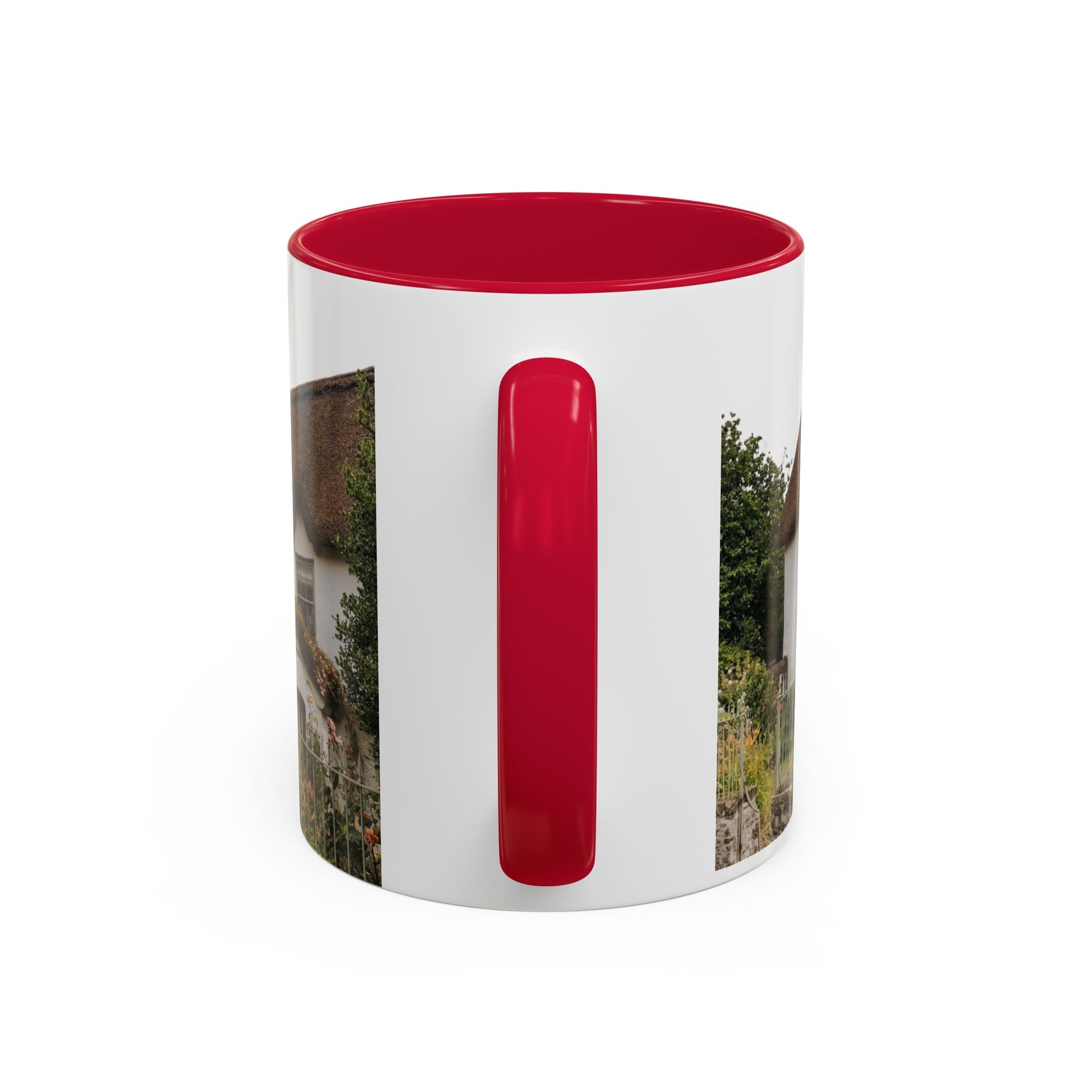 Thatched Cottage Photo Mug (11oz & 15oz) — Cozy English Cottage Scenic Coffee Cup