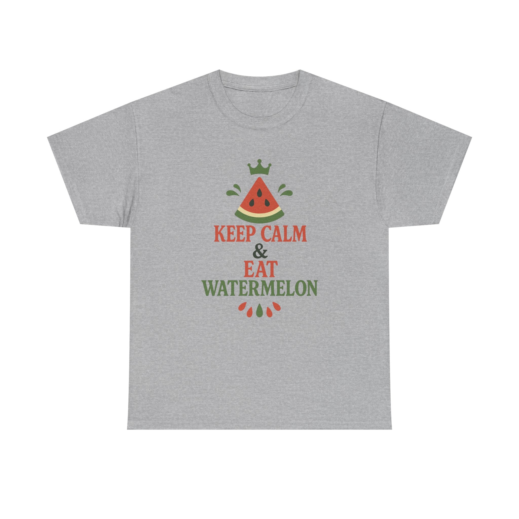Keep Calm Watermelon Tee, Summer Shirt, Funny Graphic Tee, Relaxed Fit T-Shirt, Gifts for Food Lovers, Fun Casual Wear