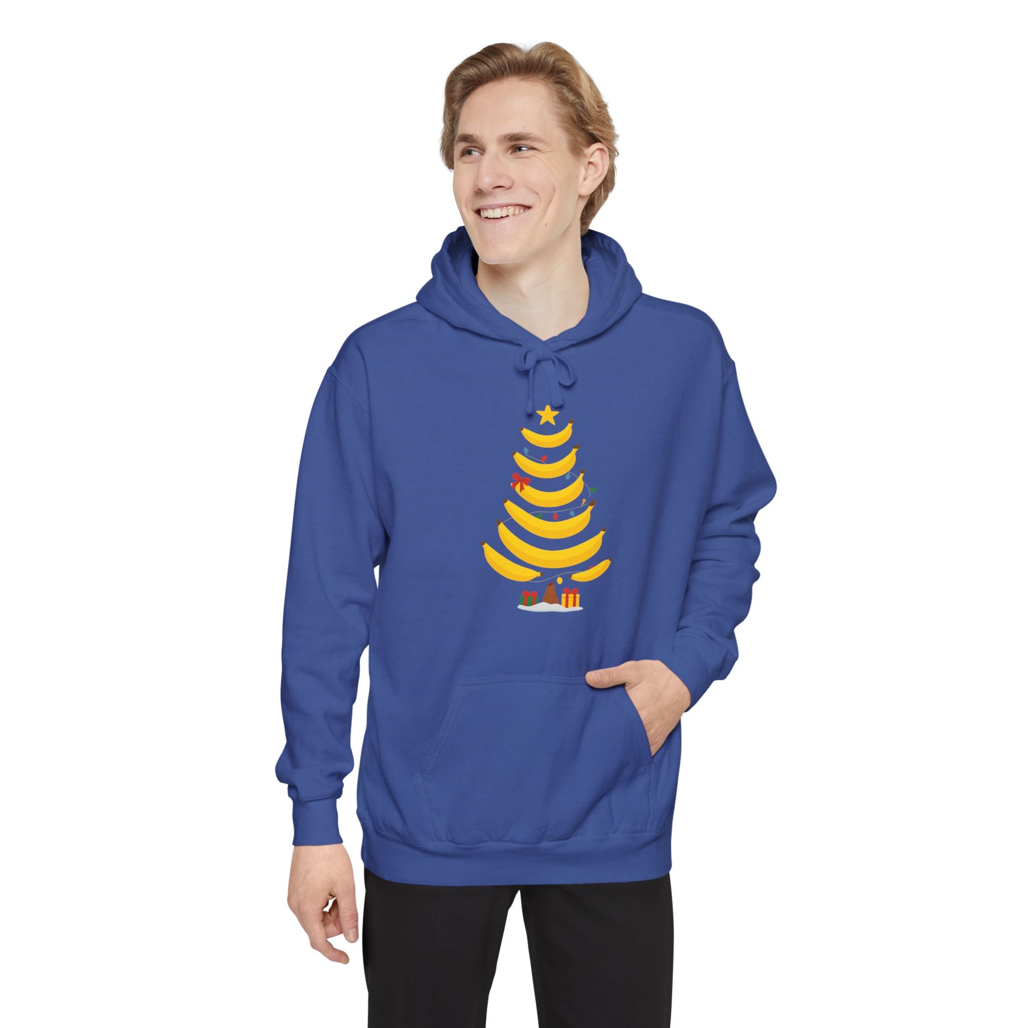Banana Christmas Tree Hoodie — Novelty Holiday Sweatshirt