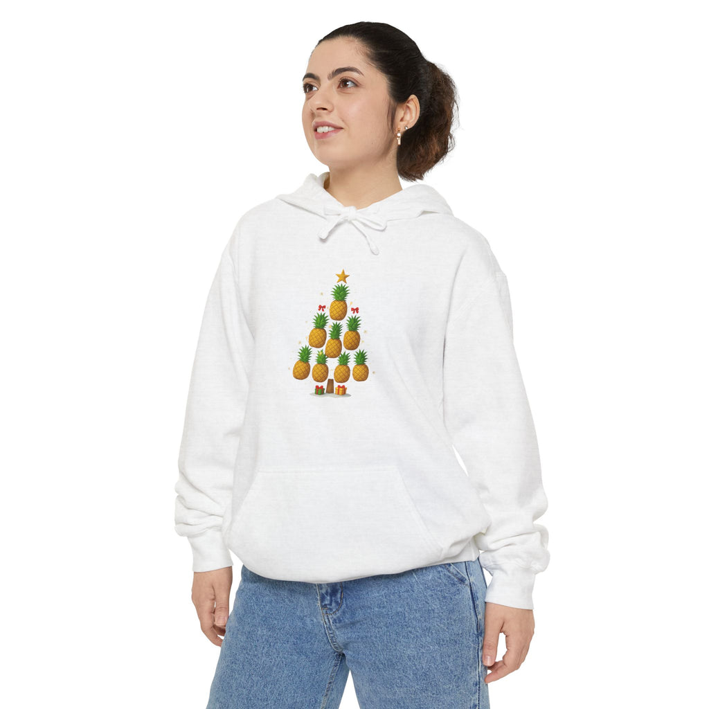 Pineapple Christmas Tree Hoodie — Festive Tropical Holiday Sweatshirt