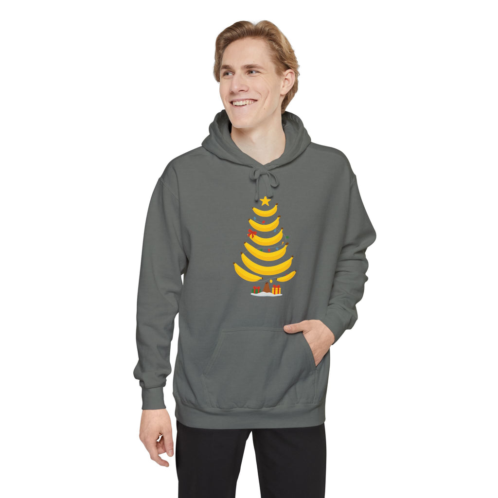 Banana Christmas Tree Hoodie — Novelty Holiday Sweatshirt