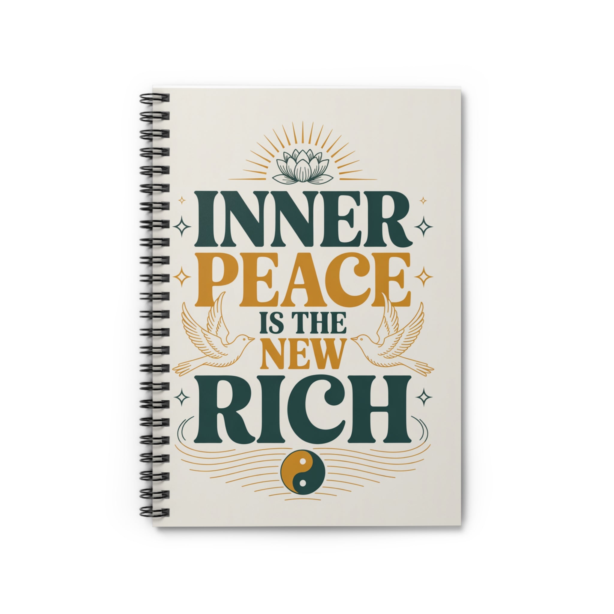 Inner Peace Spiral Notebook - A Mindful Companion for Your Thoughts