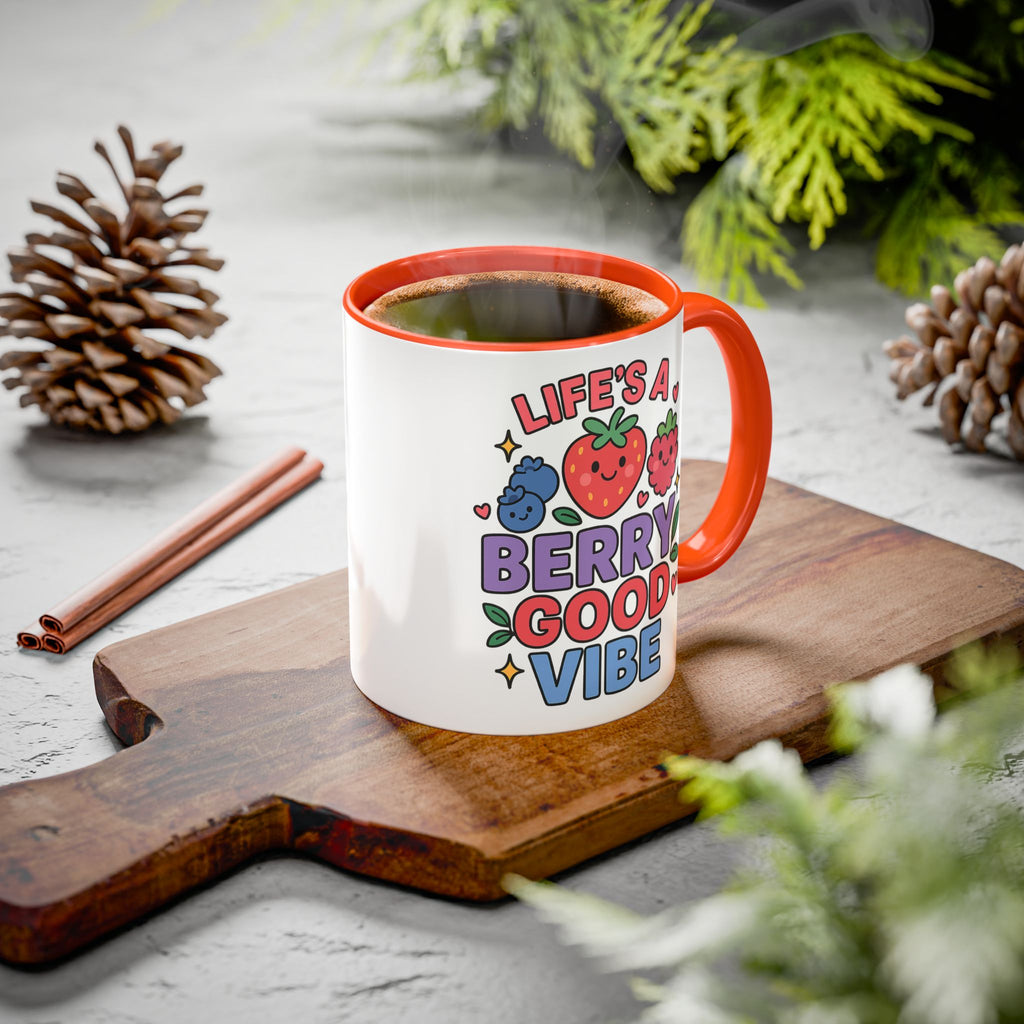 Berry Good Vibe Mug — Cute Fruit Illustration Coffee Cup (11oz & 15oz)