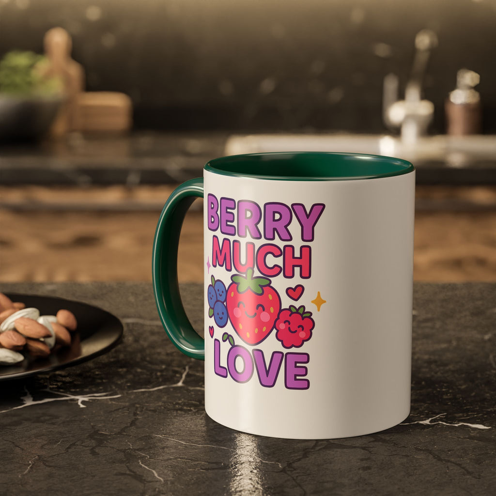 Berry Much Love Mug — Cute Fruit Cartoon Coffee Cup (11oz & 15oz)