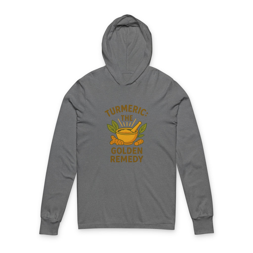 Turmeric Remedy Hoodie | Unisex Long Sleeve Tee for Wellness, Health Enthusiasts, Herbal Remedies, Natural Living, Gift Idea