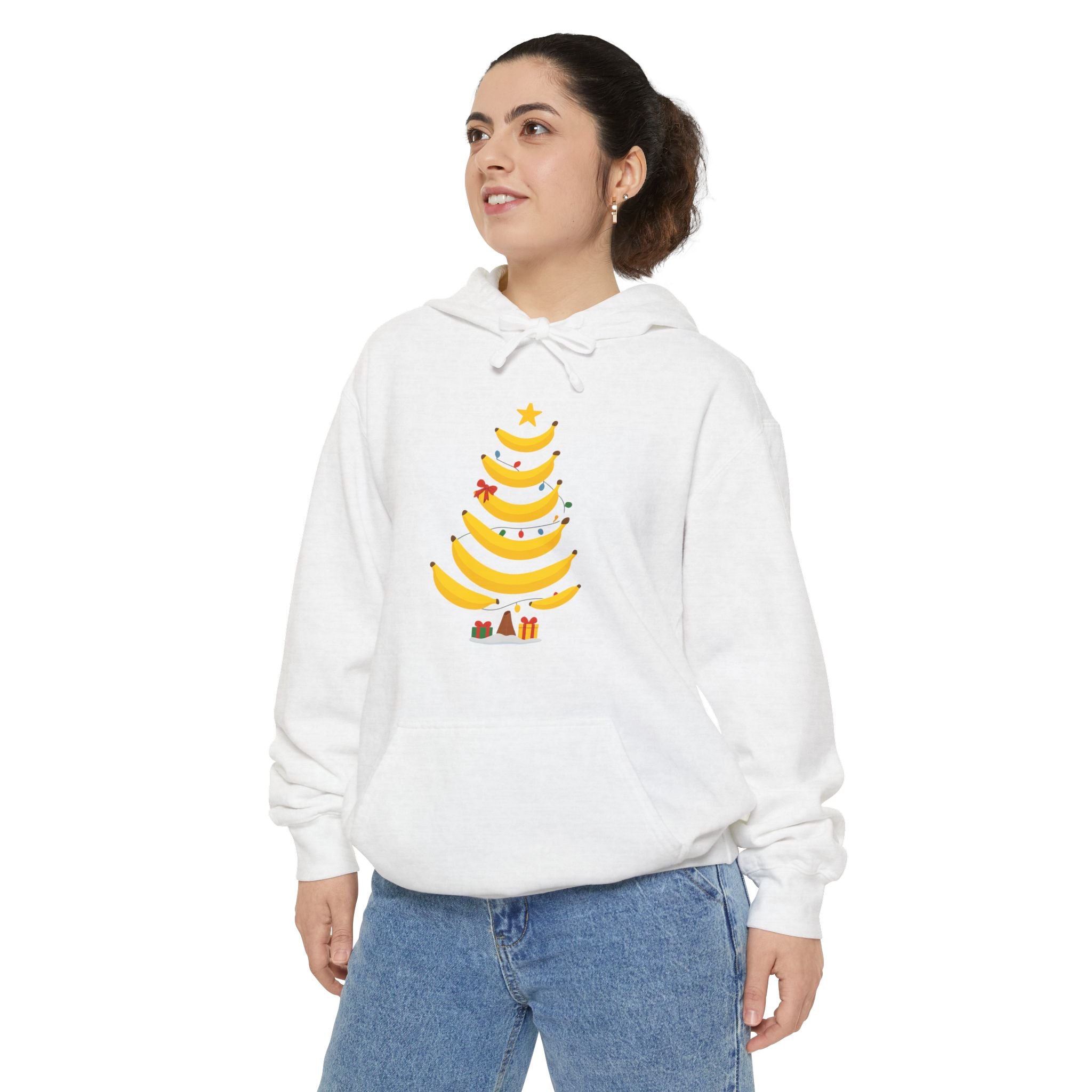 Banana Christmas Tree Hoodie — Novelty Holiday Sweatshirt
