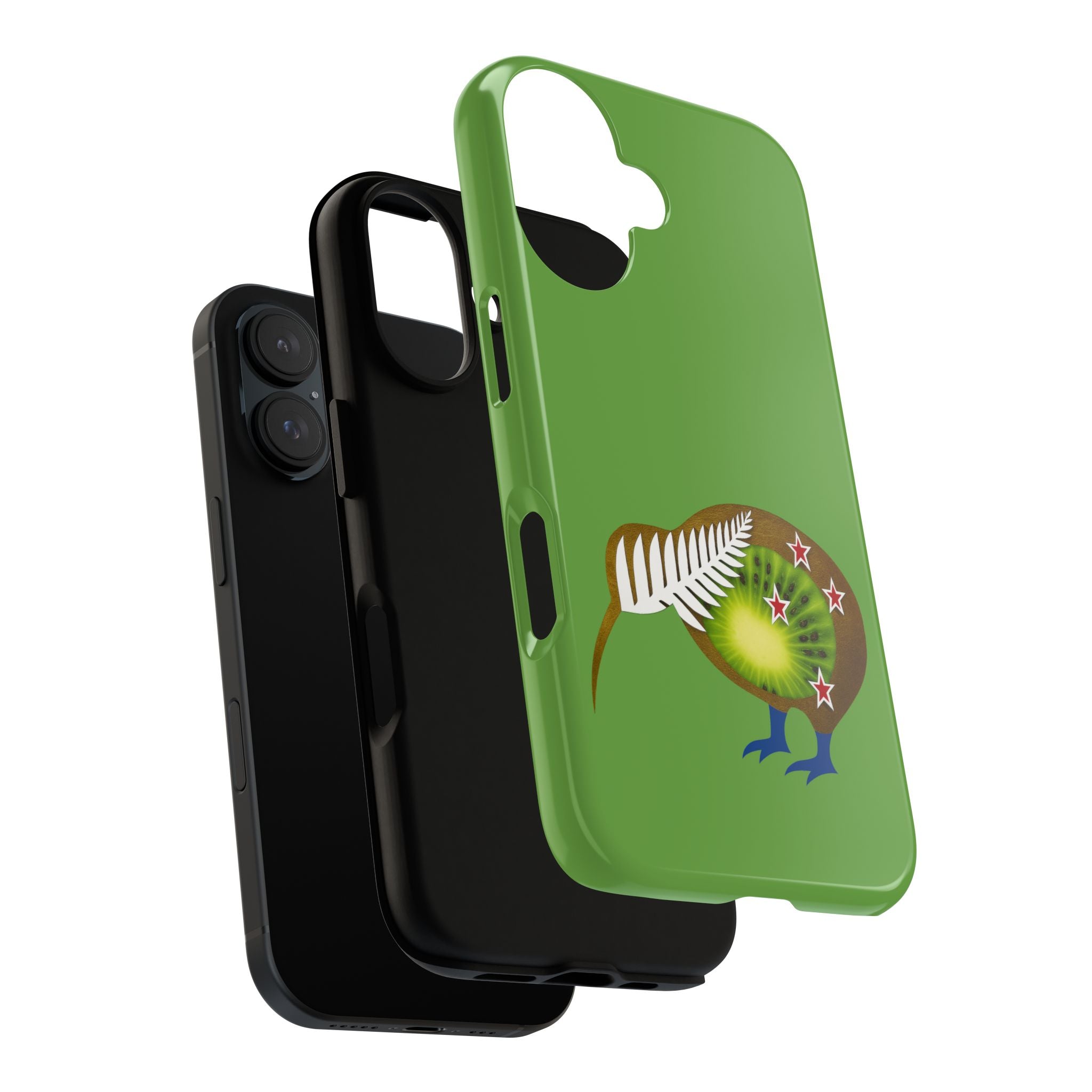 Kiwi Bird Phone Case – New Zealand Fern & Stars Protective iPhone Cover