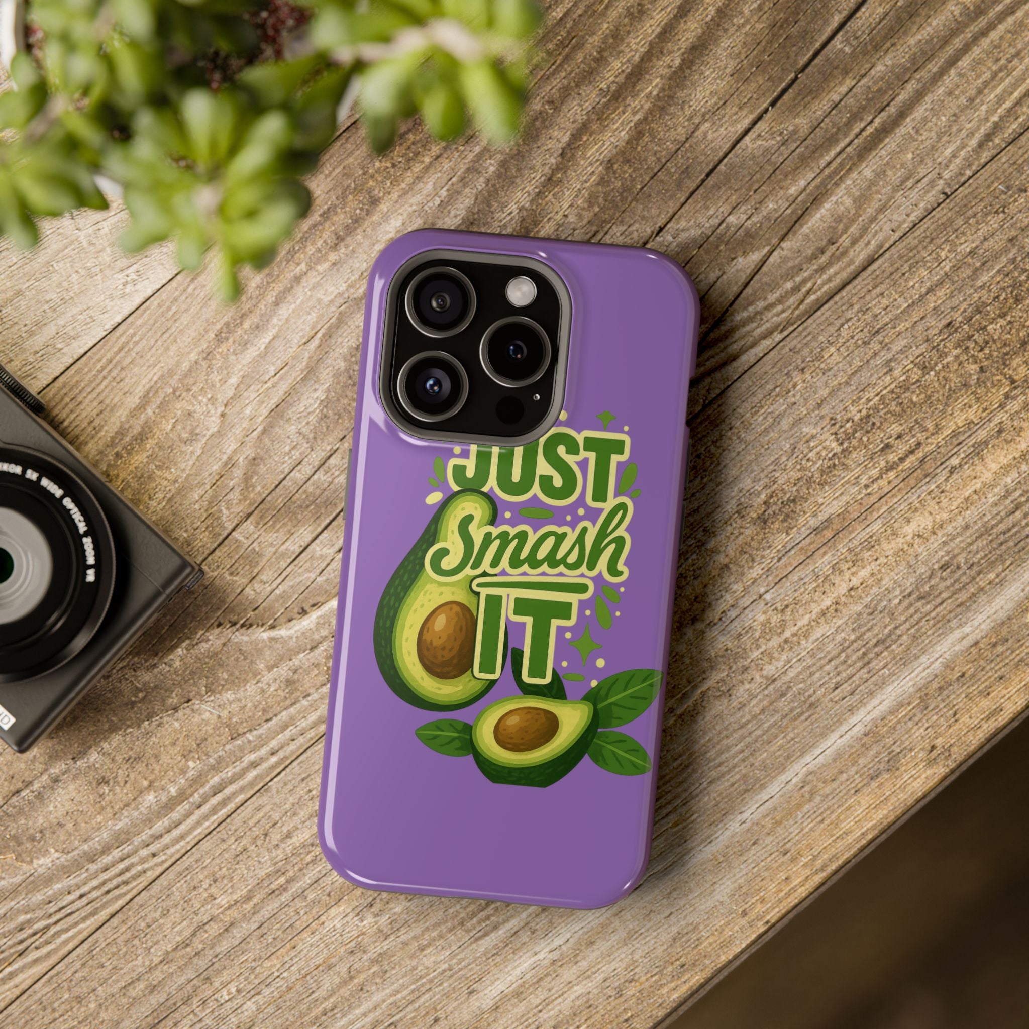 Phone Case — "Just Smash It" Avocado Magnetic Impact-Resistant Case