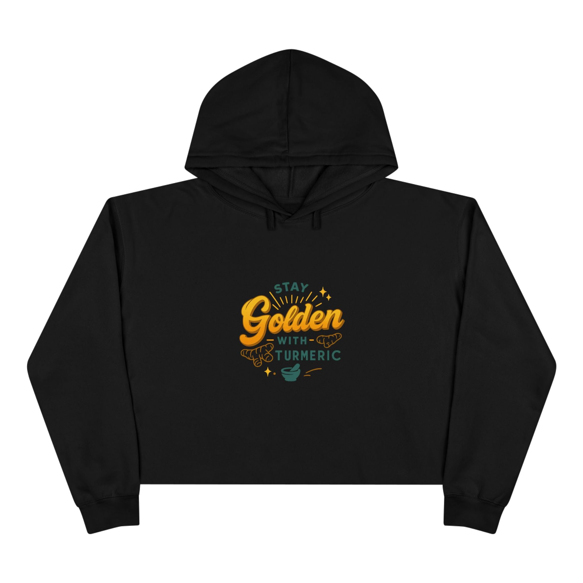 Stay Golden Crop Hoodie - Inspirational Gift for Health Enthusiasts, Trendy Activewear, Summer Fashion, Wellness Reminder, Gift for Friends