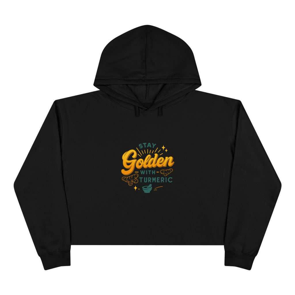 Stay Golden Crop Hoodie - Inspirational Gift for Health Enthusiasts, Trendy Activewear, Summer Fashion, Wellness Reminder, Gift for Friends