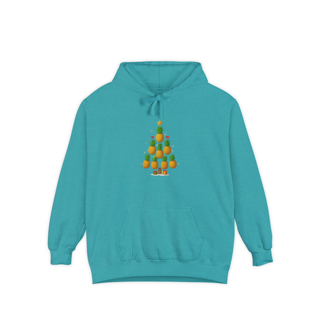 Pineapple Christmas Tree Hoodie — Festive Tropical Holiday Sweatshirt