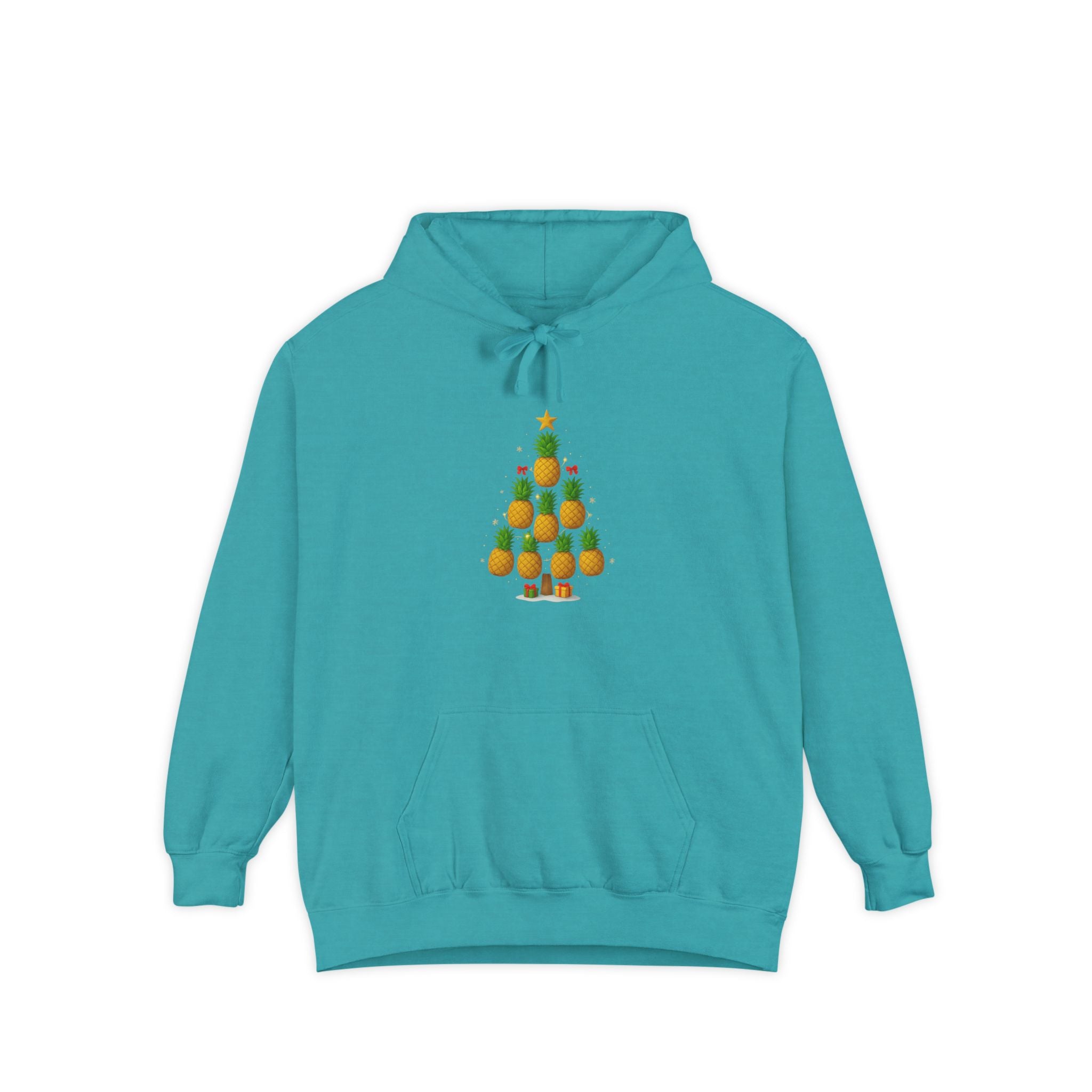 Pineapple Christmas Tree Hoodie — Festive Tropical Holiday Sweatshirt