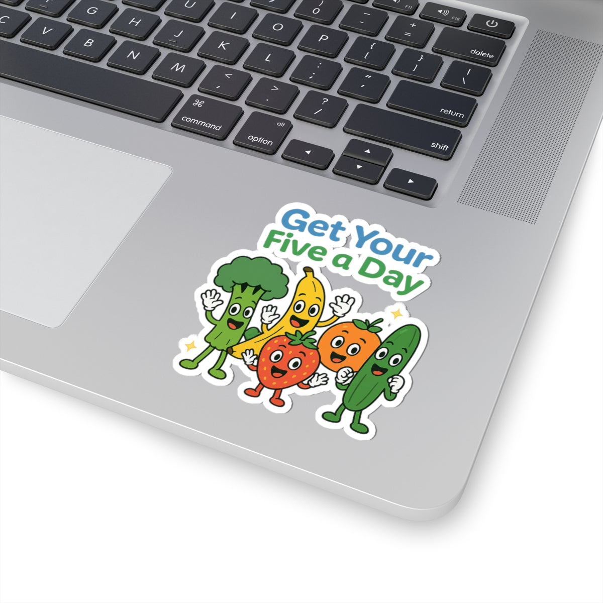 Get Your Five a Day Sticker — Cute Fruit & Veggie Kiss-Cut Sticker