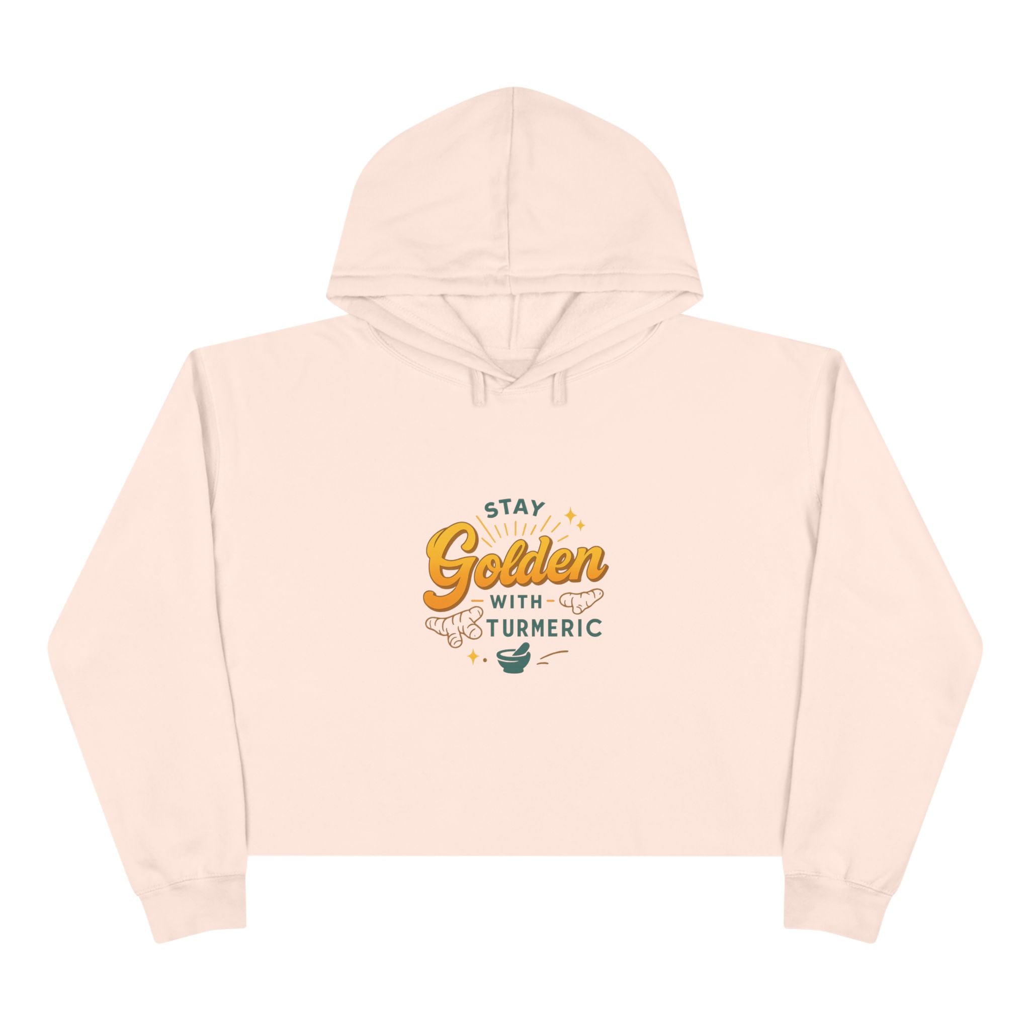 Stay Golden Crop Hoodie - Inspirational Gift for Health Enthusiasts, Trendy Activewear, Summer Fashion, Wellness Reminder, Gift for Friends