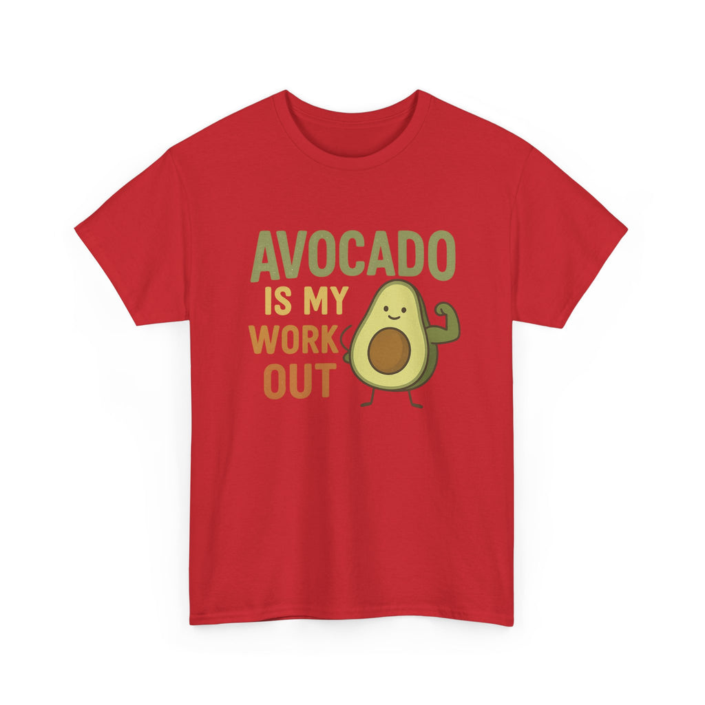 Avocado Workout Tee, Funny Fitness Shirt, Unisex Cotton Tee, Gift for Gym Lovers, Cute Food Humor Top