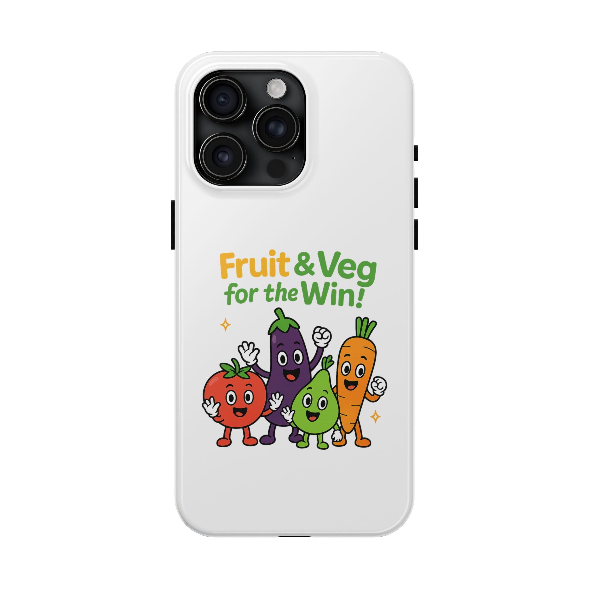 Phone Case — "Fruit & Veg for the Win!" Cute Healthy Veggie Design