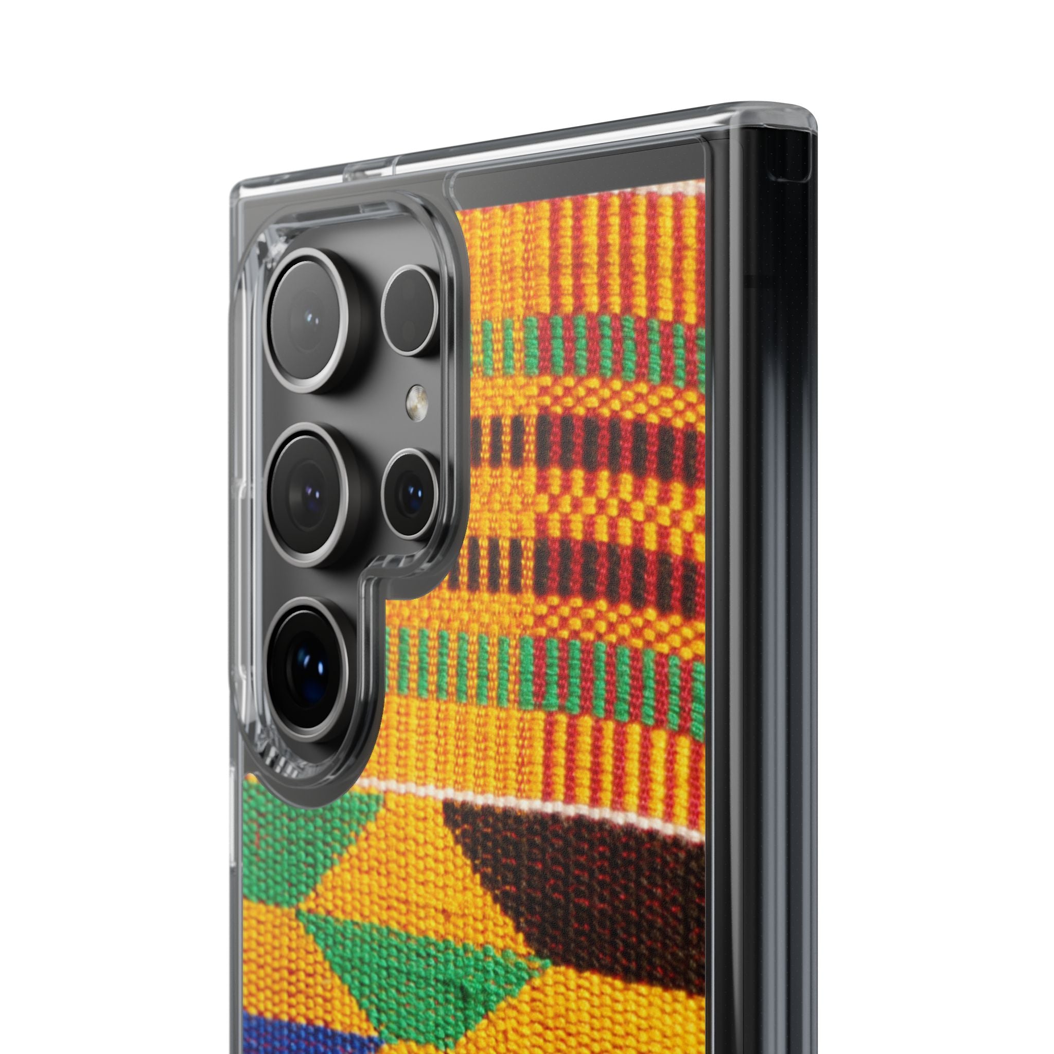 Kente Pattern Clear Impact-Resistant Phone Case