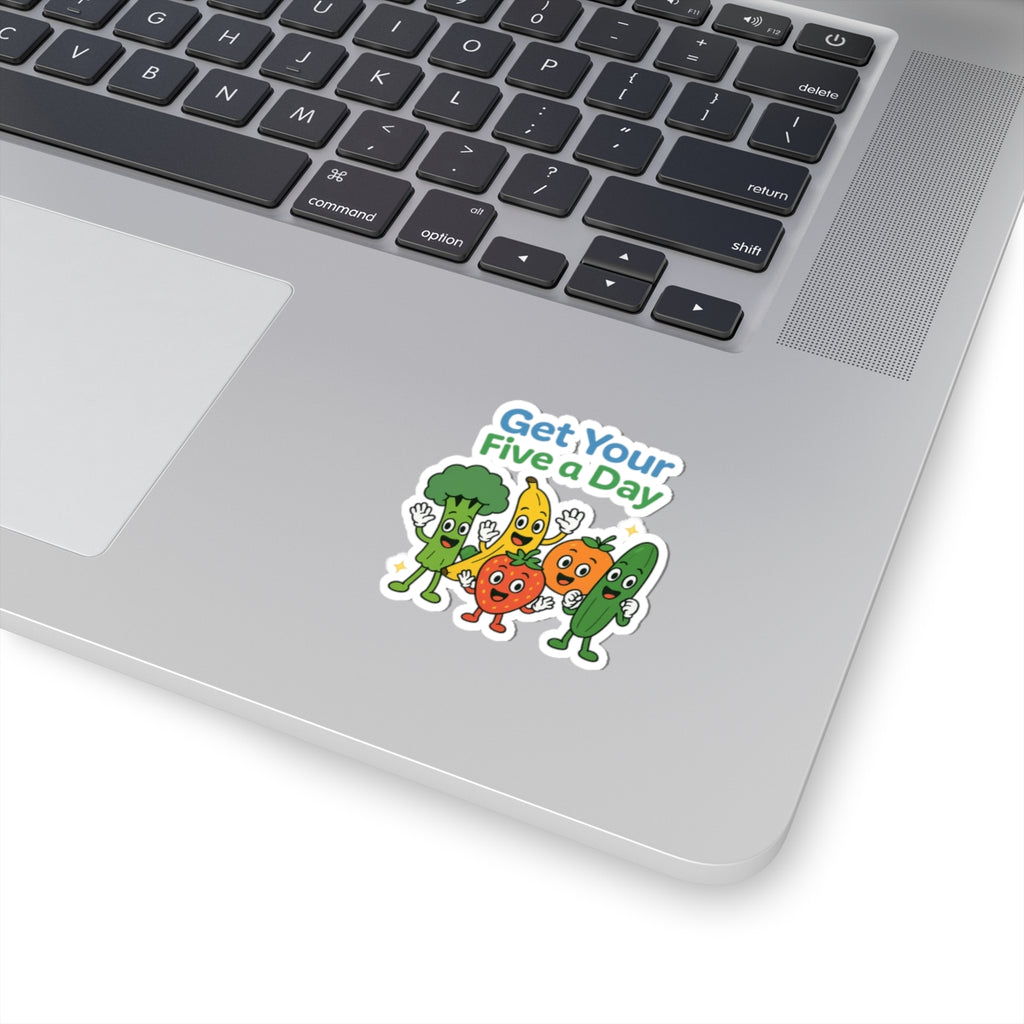 Get Your Five a Day Sticker — Cute Fruit & Veggie Kiss-Cut Sticker