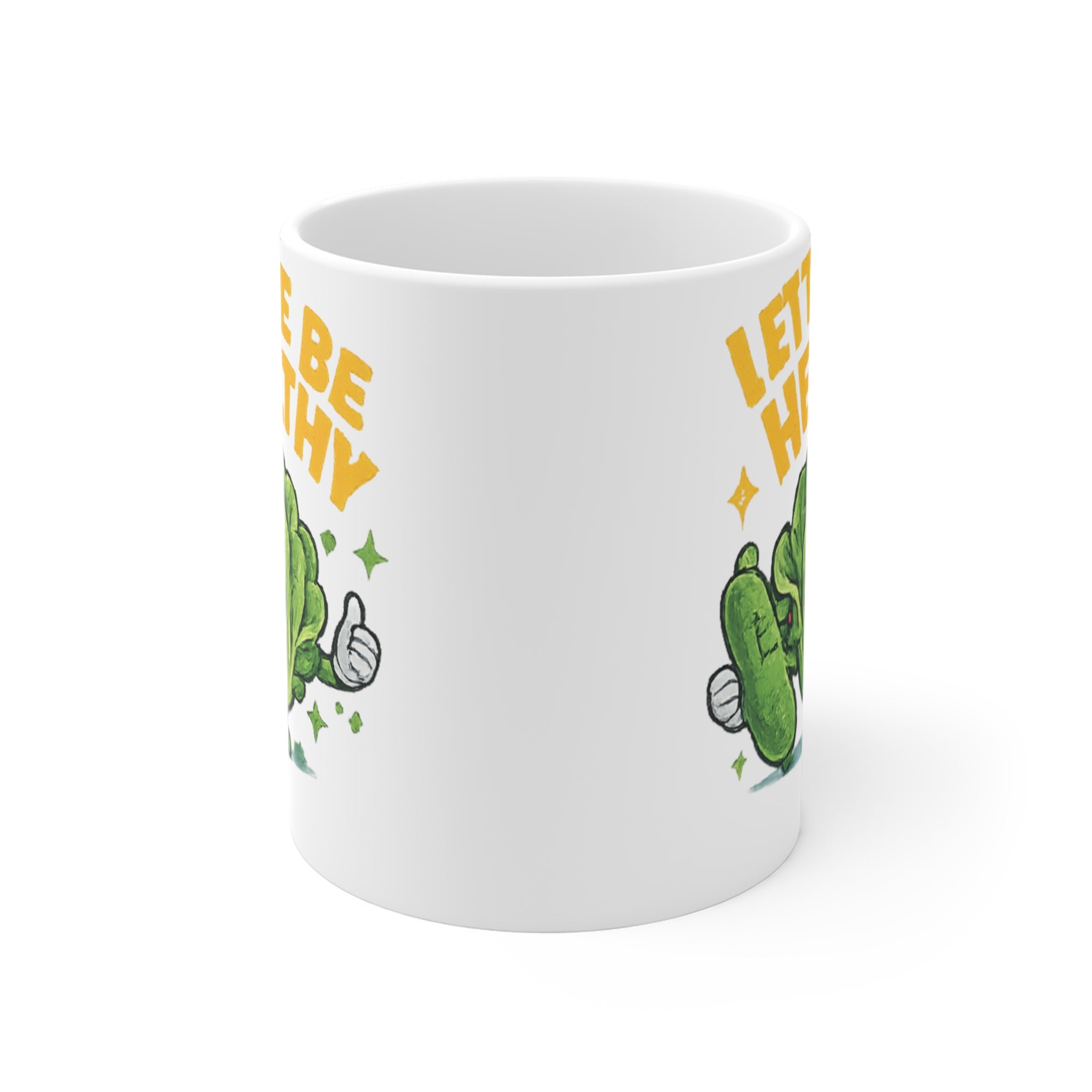 Mug — "Lettuce Be Healthy" Cute Veggie Coffee Cup