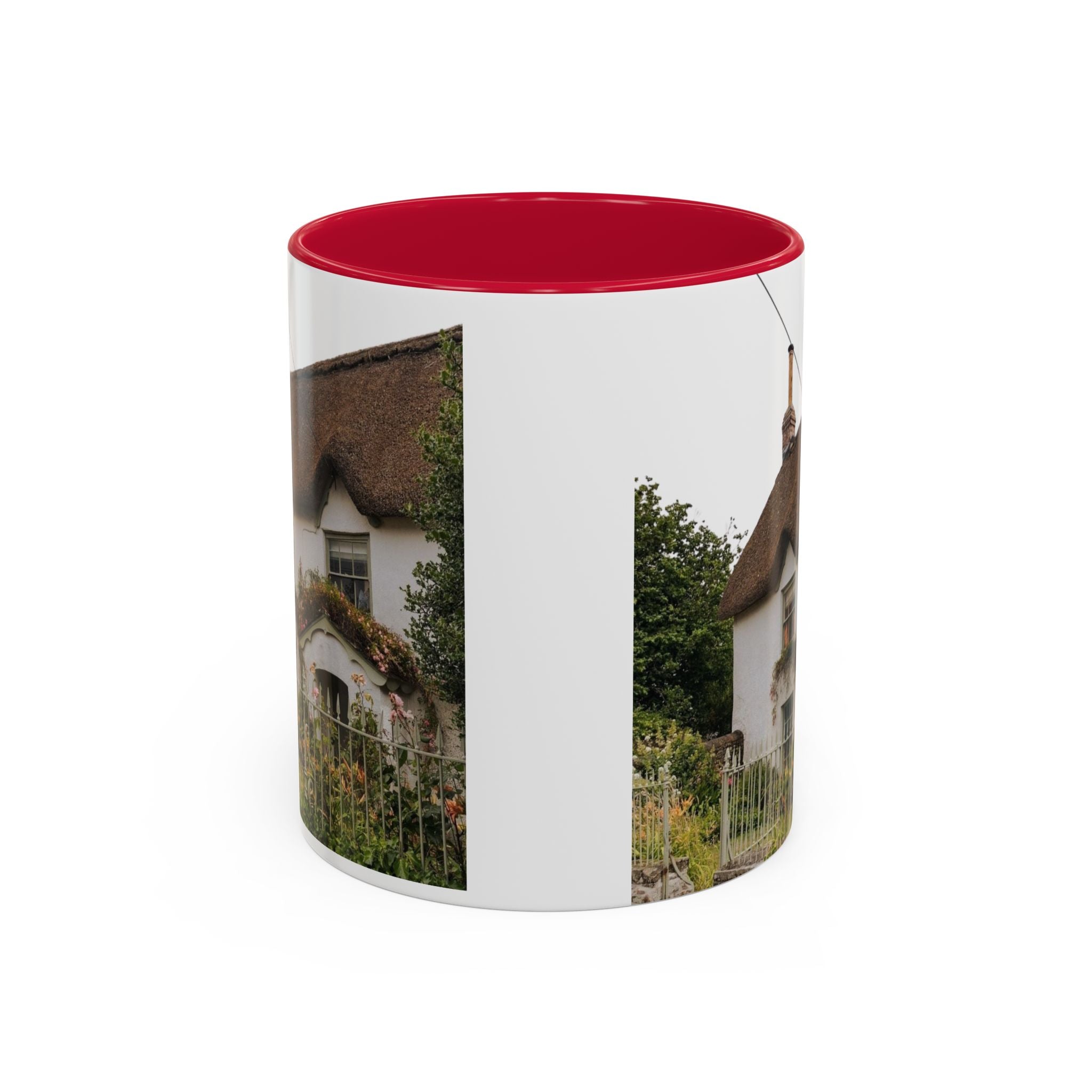Thatched Cottage Photo Mug (11oz & 15oz) — Cozy English Cottage Scenic Coffee Cup