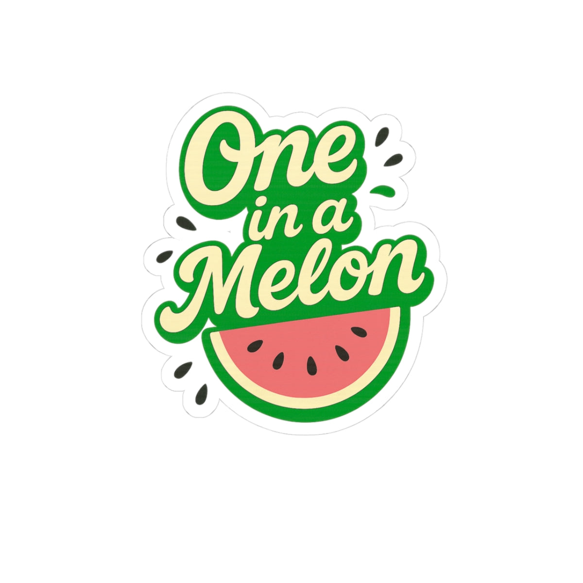 Vibrant Watermelon Kiss-Cut Stickers | Fun Decor for Laptops, Journals, Water Bottles, Gifts for Fruit Lovers, Summer Vibes