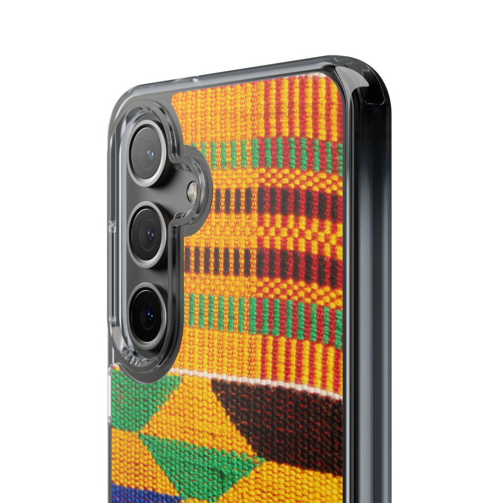 Kente Pattern Clear Impact-Resistant Phone Case