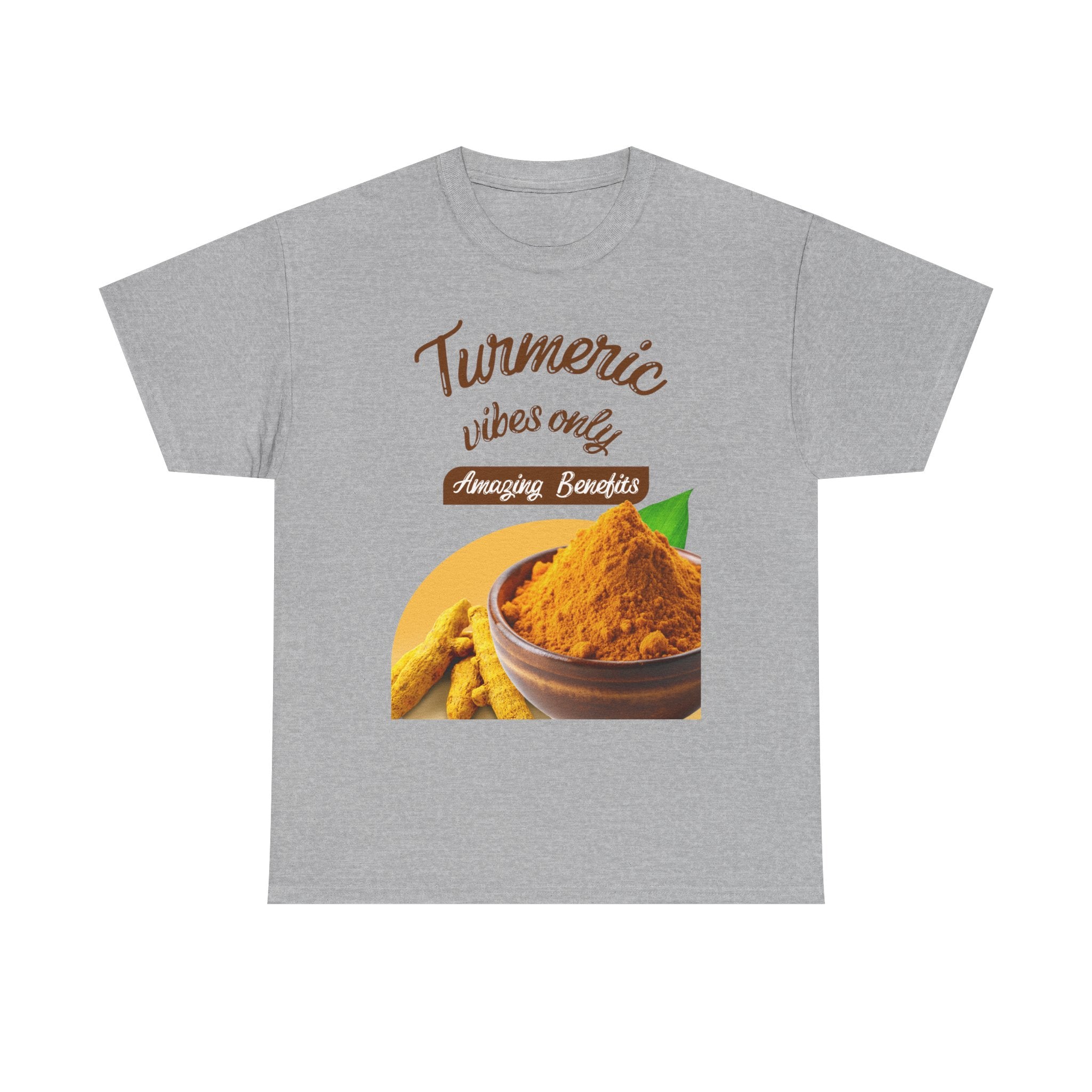 Turmeric Vibes Only Tee, Relaxed Unisex Cotton Shirt for Wellness Lovers, Great for Gifts, Health & Wellness Events, Casual Everyday Wear
