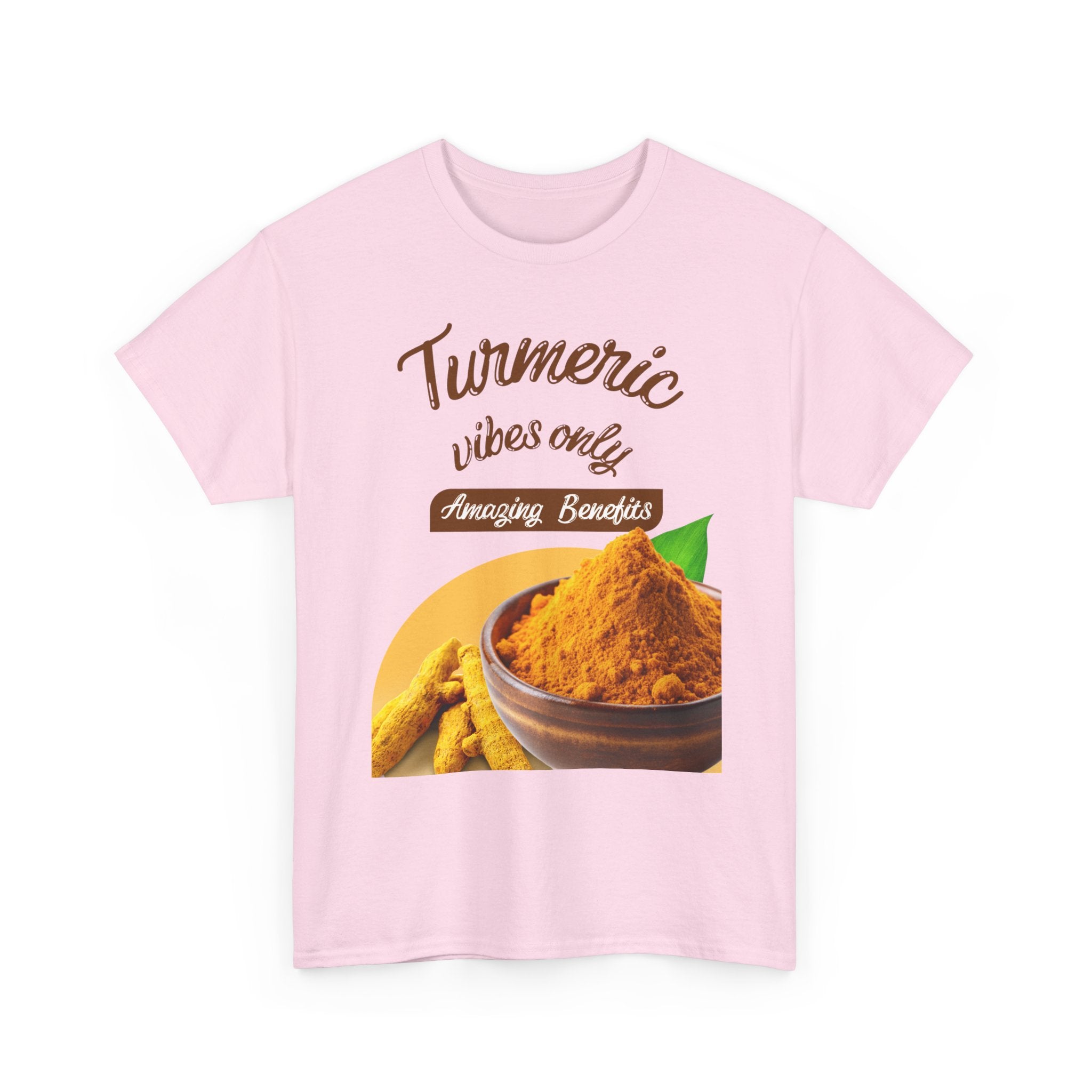 Turmeric Vibes Only Tee, Relaxed Unisex Cotton Shirt for Wellness Lovers, Great for Gifts, Health & Wellness Events, Casual Everyday Wear