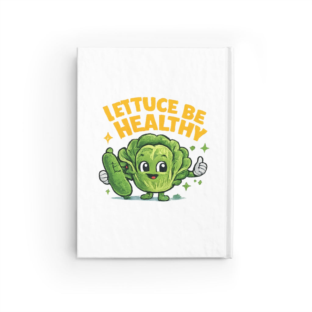Lettuce Be Healthy Journal — Cute Veggie Wellness Notebook