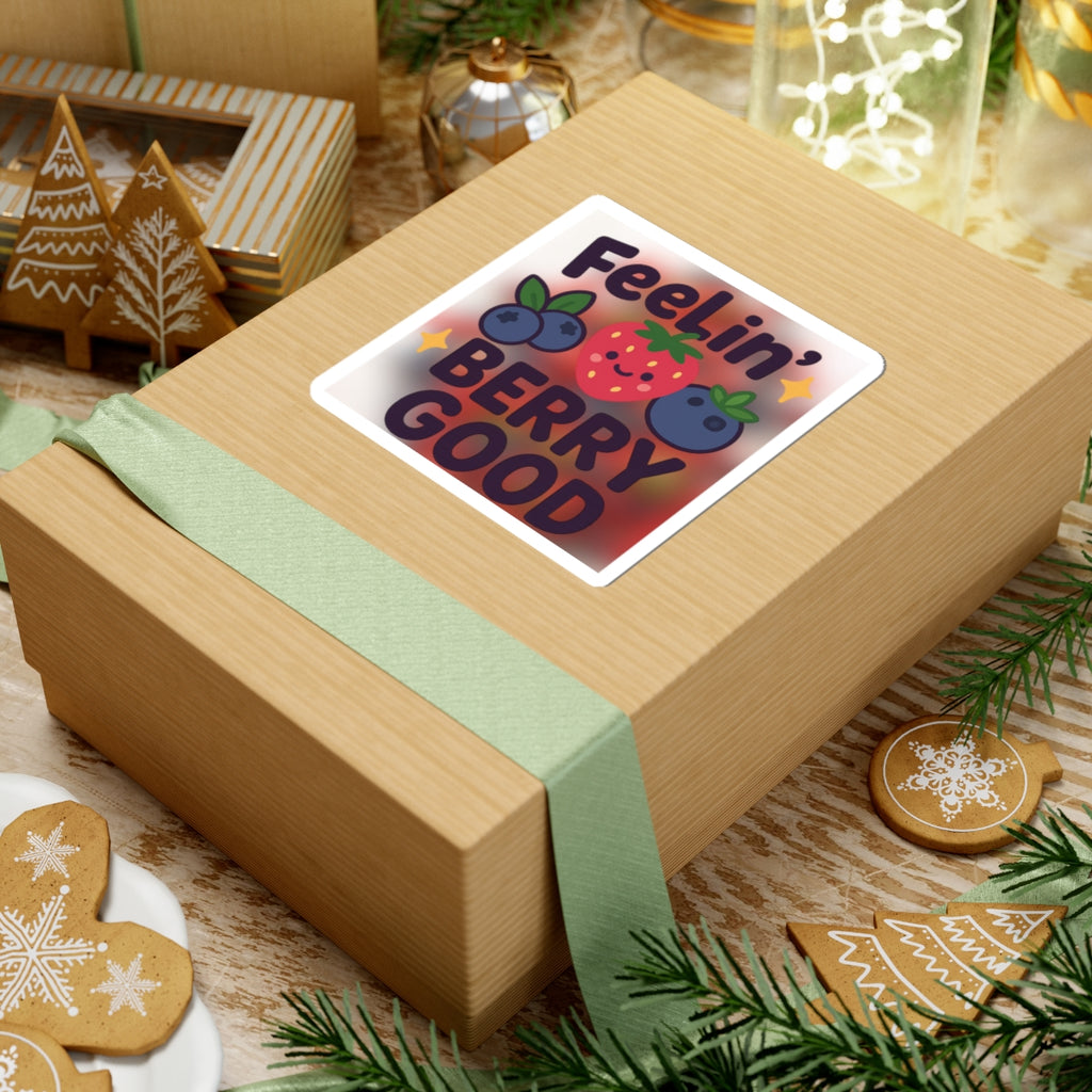 Fruity Vibes Kiss-Cut Stickers, Fun Laptop Stickers, Cute Decor, Berry Good Gift, Happy Mood Accessories