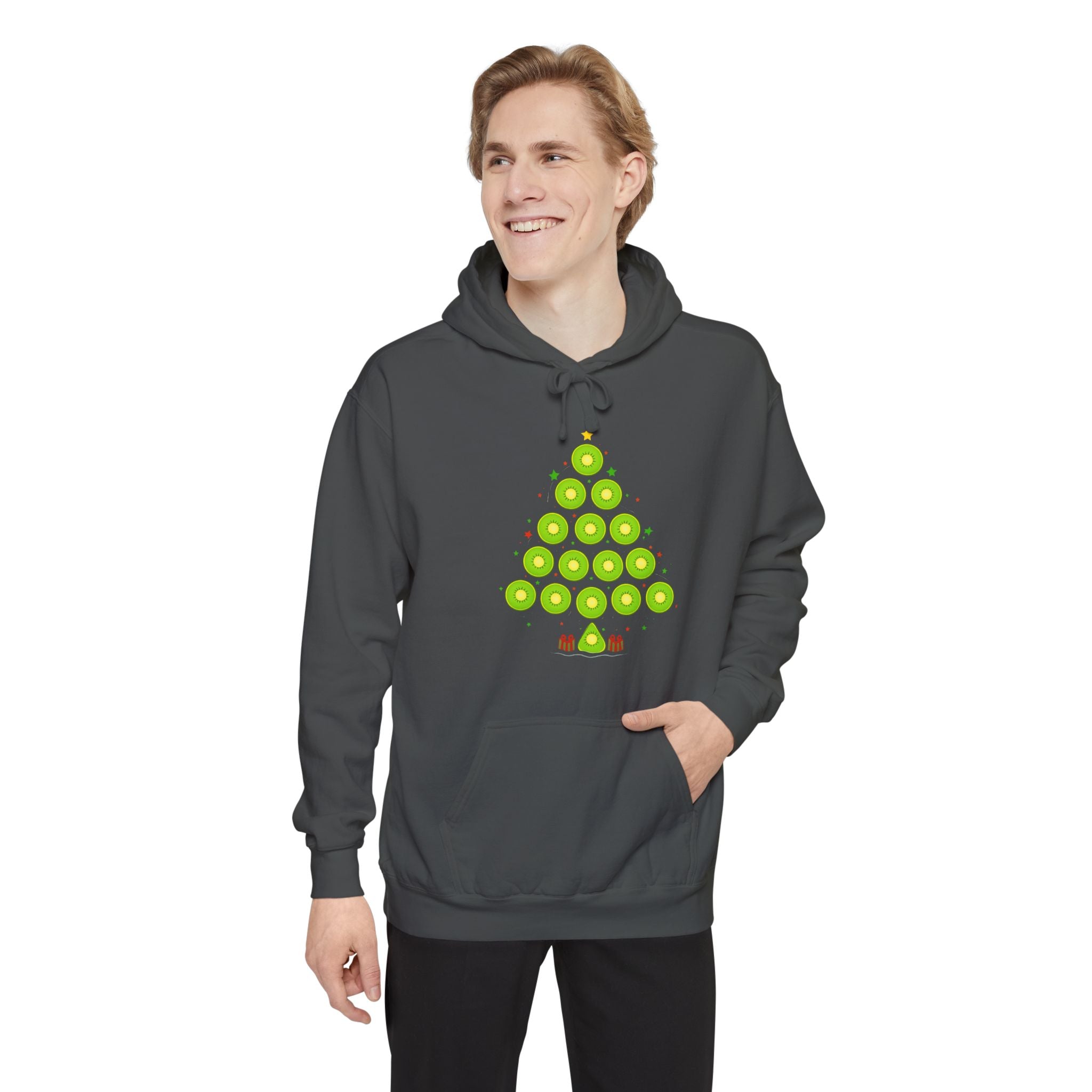 Christmas Ornament Tree Hoodie — Green Bauble Holiday Sweatshirt
