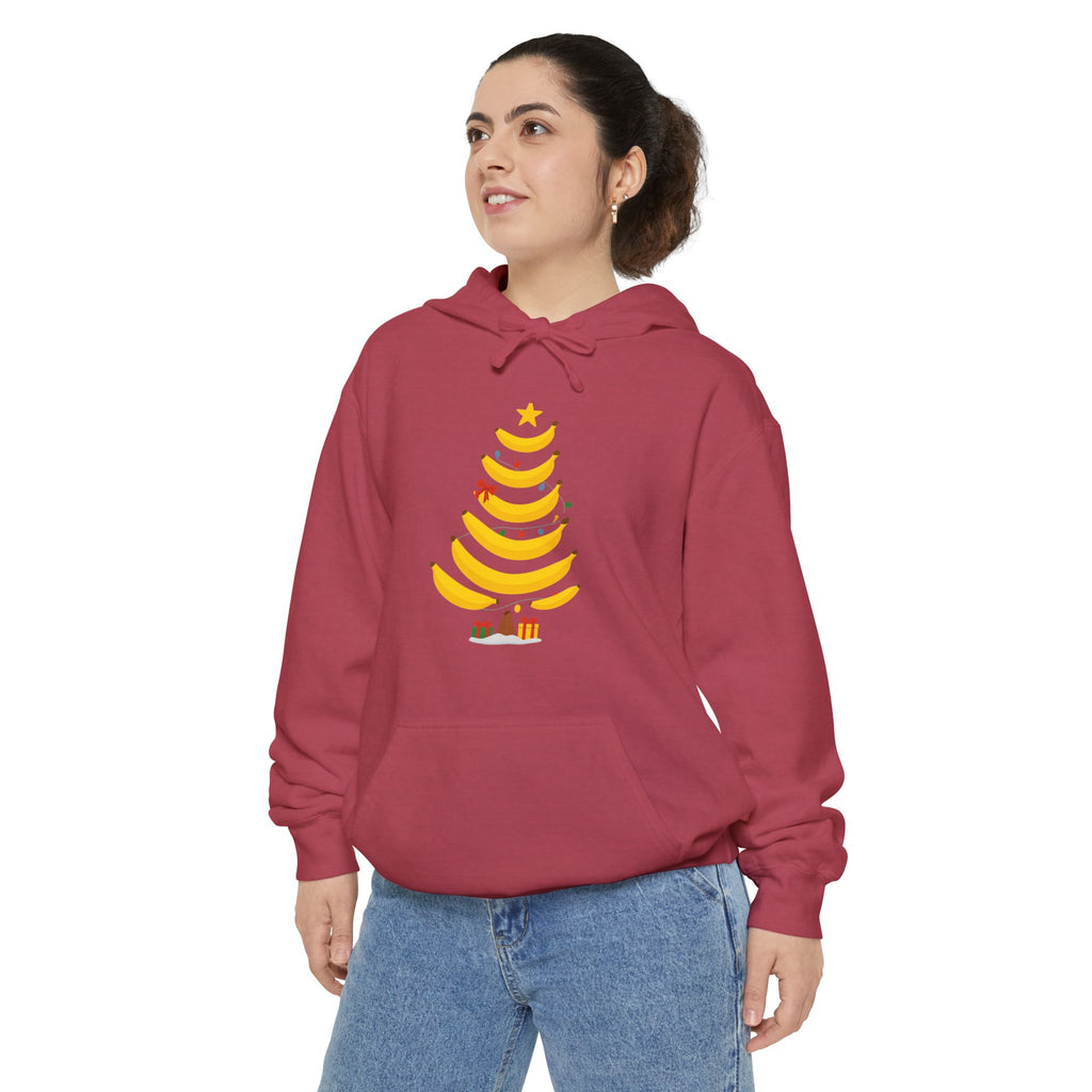 Banana Christmas Tree Hoodie — Novelty Holiday Sweatshirt