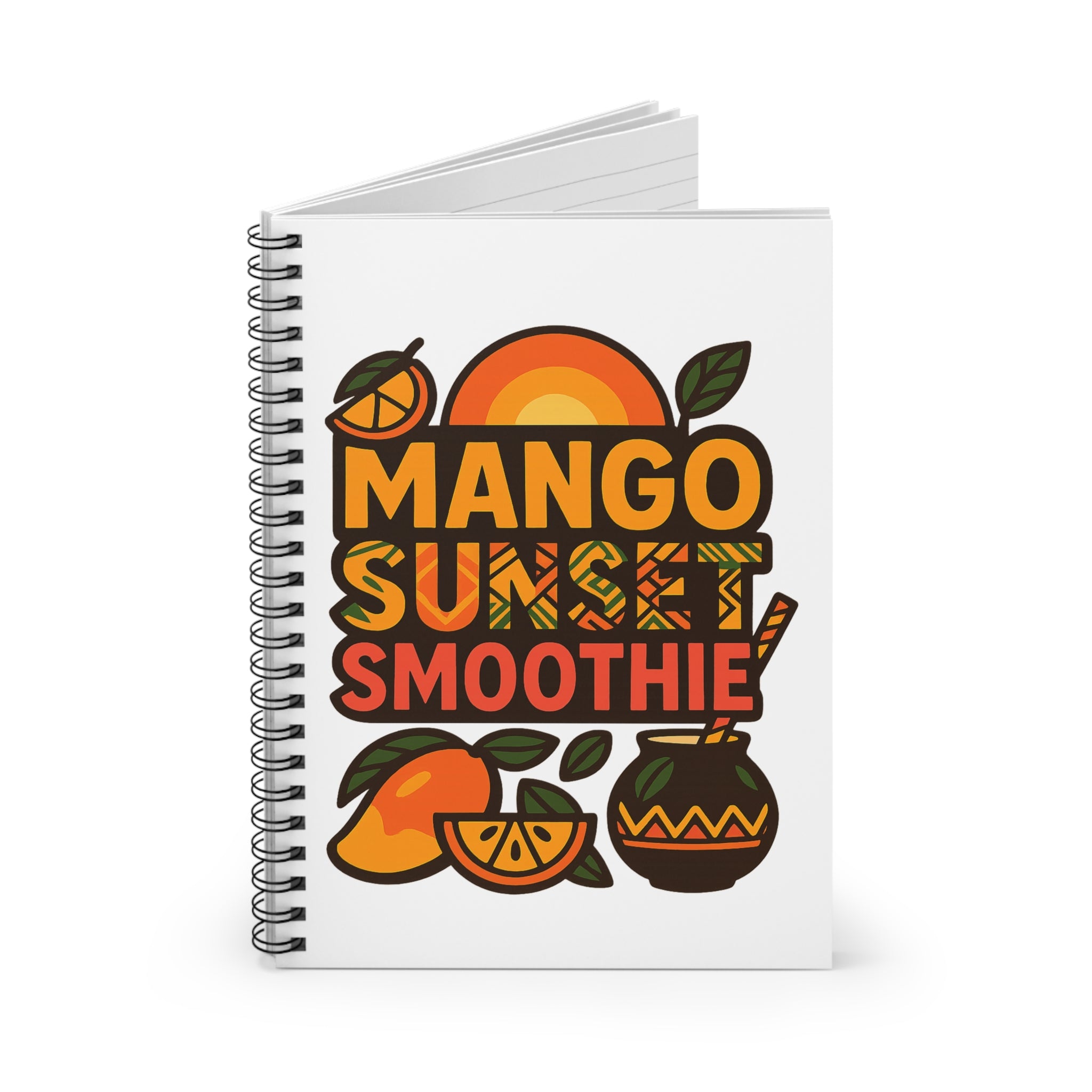 Mango Sunset Smoothie Spiral Notebook