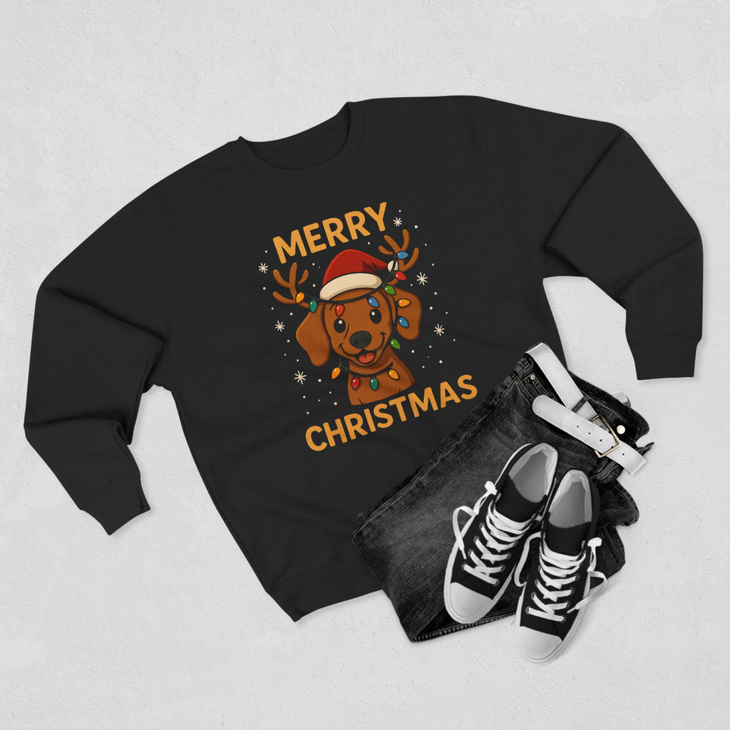 Christmas Dog Sweatshirt - Merry Christmas Reindeer Puppy Crewneck