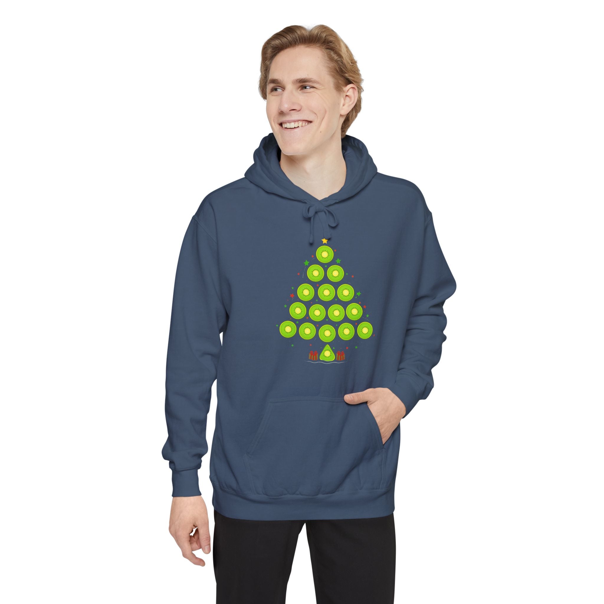 Christmas Ornament Tree Hoodie — Green Bauble Holiday Sweatshirt