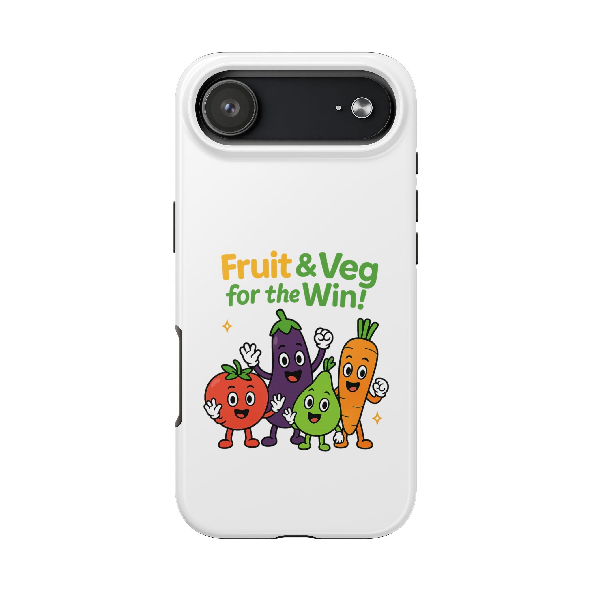 Phone Case — "Fruit & Veg for the Win!" Cute Healthy Veggie Design