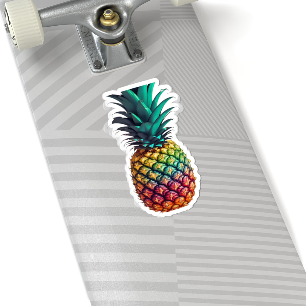 Vibrant Pineapple Kiss-Cut Stickers, Fun Decor, Laptop Accessories, Journal Decor, Tropical Vibe, Summer Party Favors