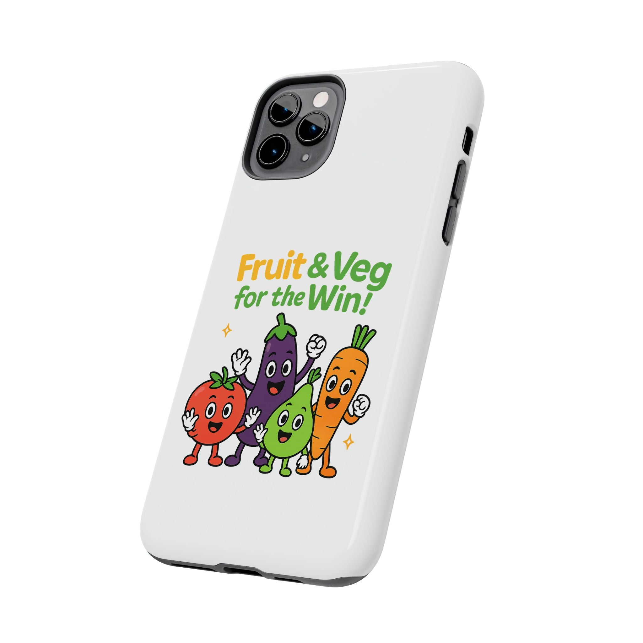 Phone Case — "Fruit & Veg for the Win!" Cute Healthy Veggie Design