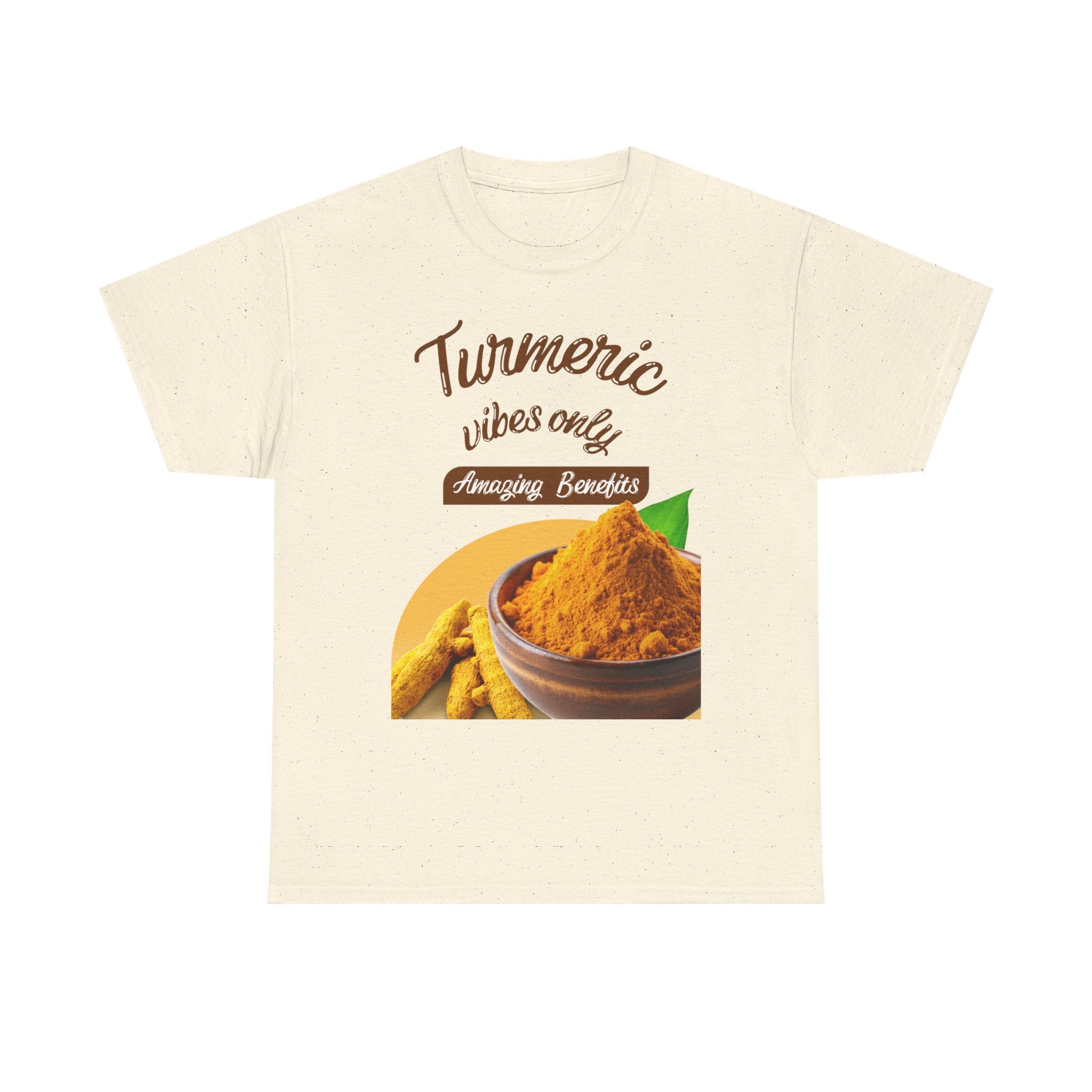 Turmeric Vibes Only Tee, Relaxed Unisex Cotton Shirt for Wellness Lovers, Great for Gifts, Health & Wellness Events, Casual Everyday Wear