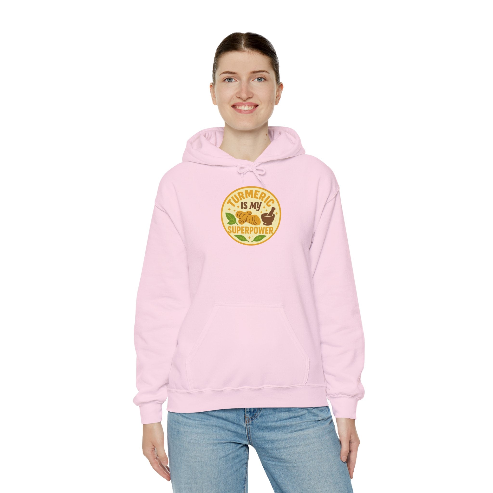 Turmeric Is My Superpower Sweatshirt | Unisex Heavy Blend Hoodie, Wellness Gift, Natural Living Apparel, Cozy Fashion, Healthy Lifestyle