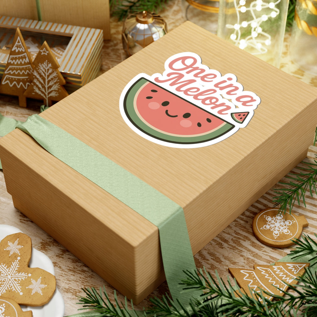 Playful Watermelon Kiss-Cut Stickers - "One in a Melon"